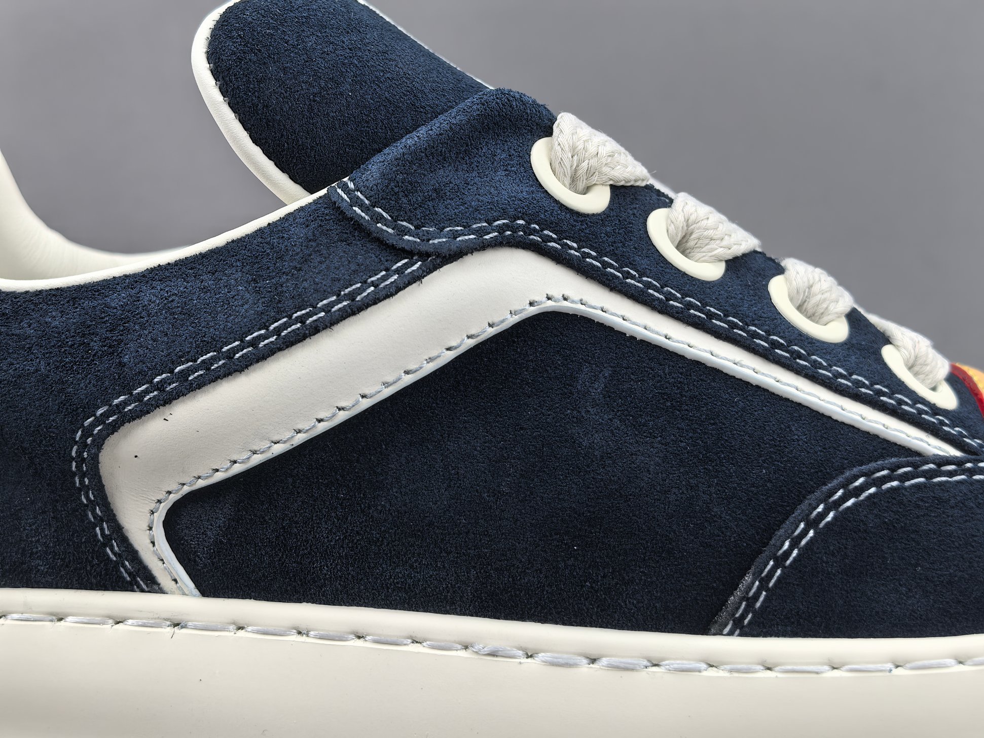 Louis Vuitton Tilted Men’s low-top skate-style sneakers made of suede calf leather, featuring a round toe and lace-up closure. Sizes: 39, 40, 41, 42, 43, 44, 45, 46 (Men’s) - Image 7