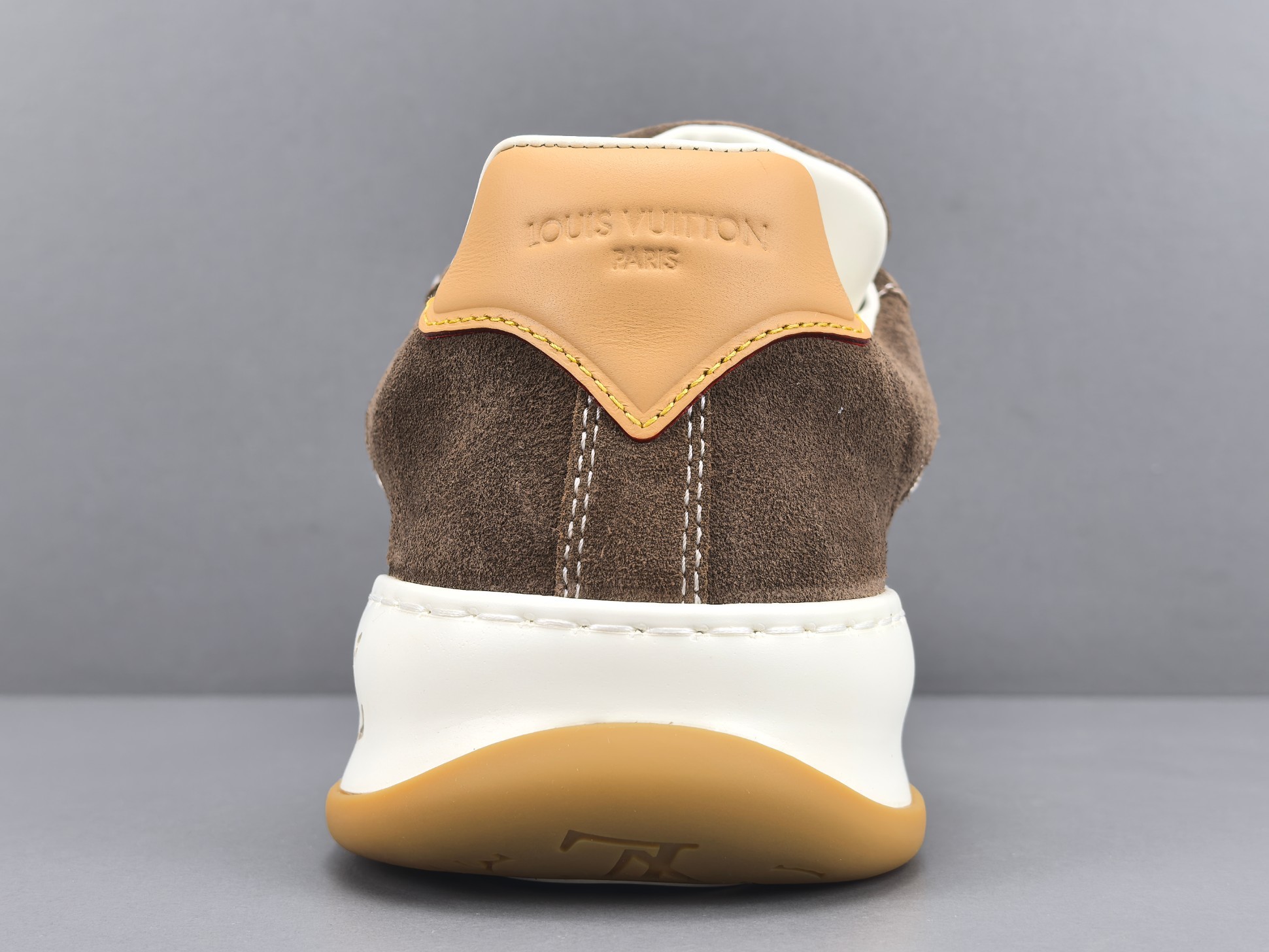 Louis Vuitton Tilted Men’s low-top skate sneakers made of suede calf leather, featuring a round toe and lace-up closure. Sizes: 39, 40, 41, 42, 43, 44, 45, 46 (Men’s) - Image 2