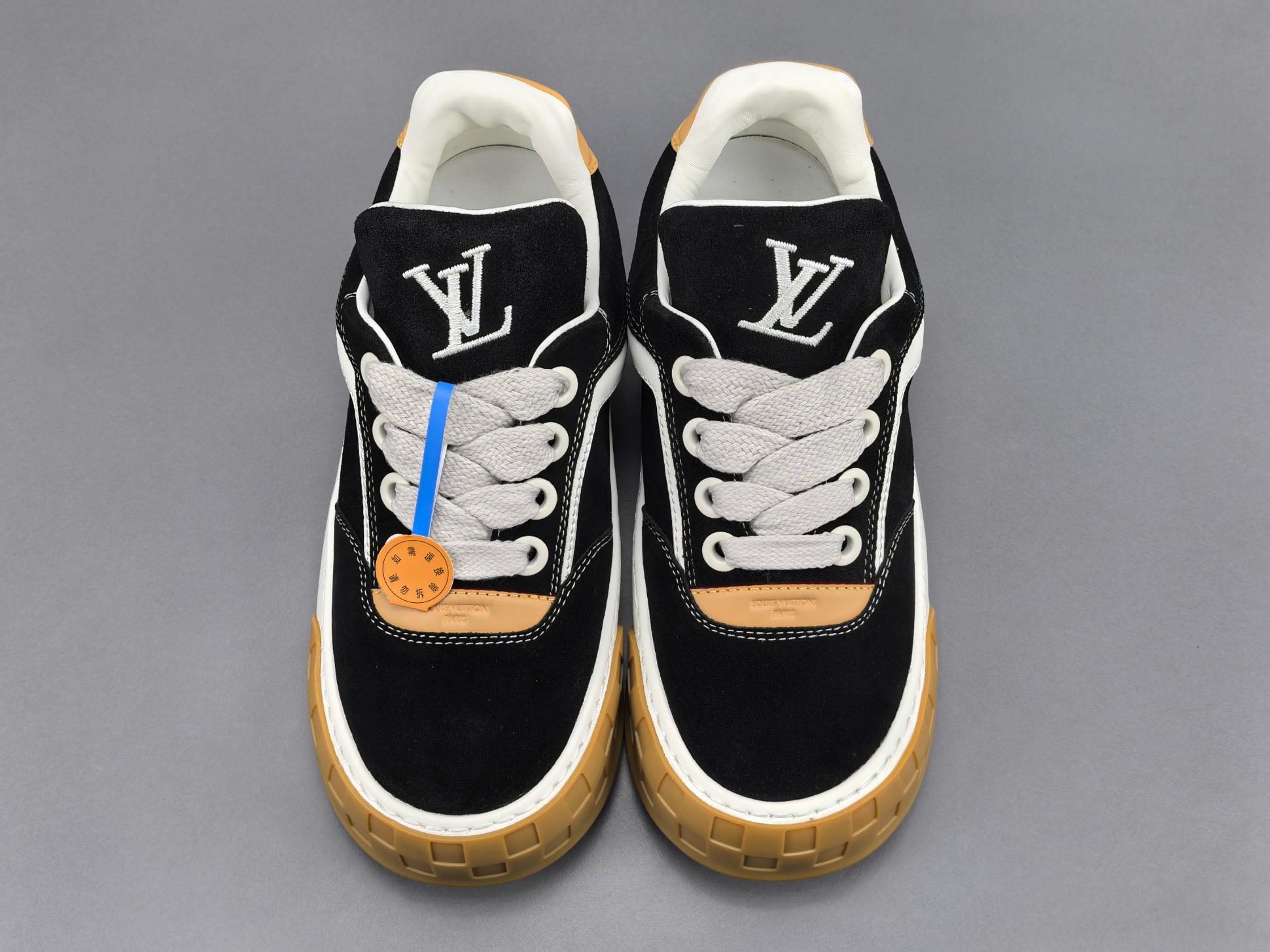 Louis Vuitton Tilted Men’s low-top skate sneakers crafted from suede calf leather, featuring a round toe and lace-up closure. Sizes: 39, 40, 41, 42, 43, 44, 45, 46 (Men’s) - Image 16