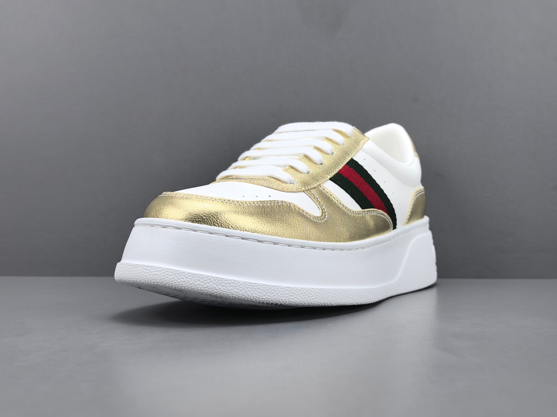 Gucci Chunky “Biscuit” Sneakers Low-top sneakers made from calf leather, featuring a round toe and lace-up closure. Sizes: 35, 36, 37, 38, 39, 40, 41, 42, 43, 44, 45 (Unisex). - Image 10