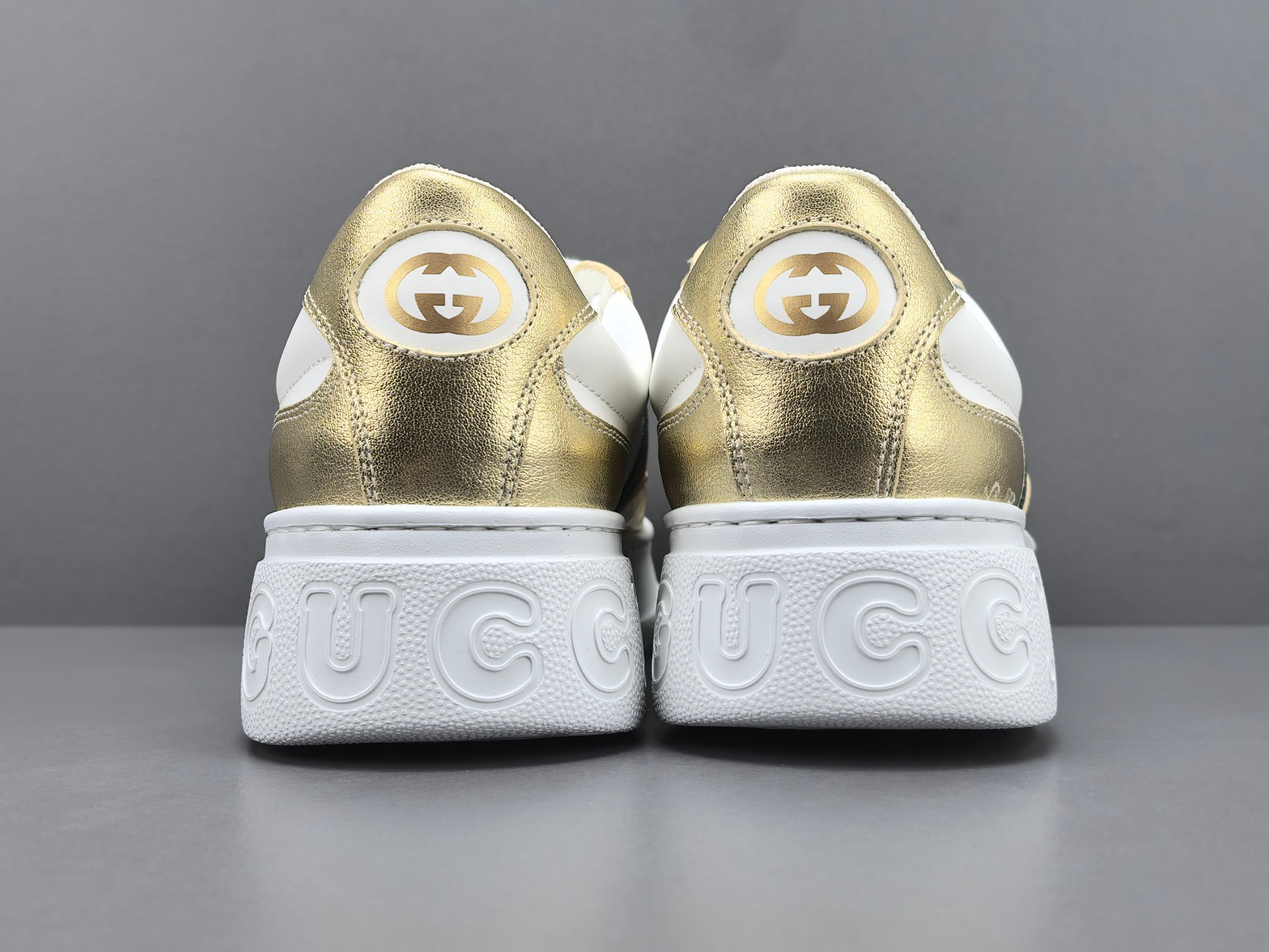 Gucci Chunky “Biscuit” Sneakers Low-top sneakers made from calf leather, featuring a round toe and lace-up closure. Sizes: 35, 36, 37, 38, 39, 40, 41, 42, 43, 44, 45 (Unisex). - Image 13