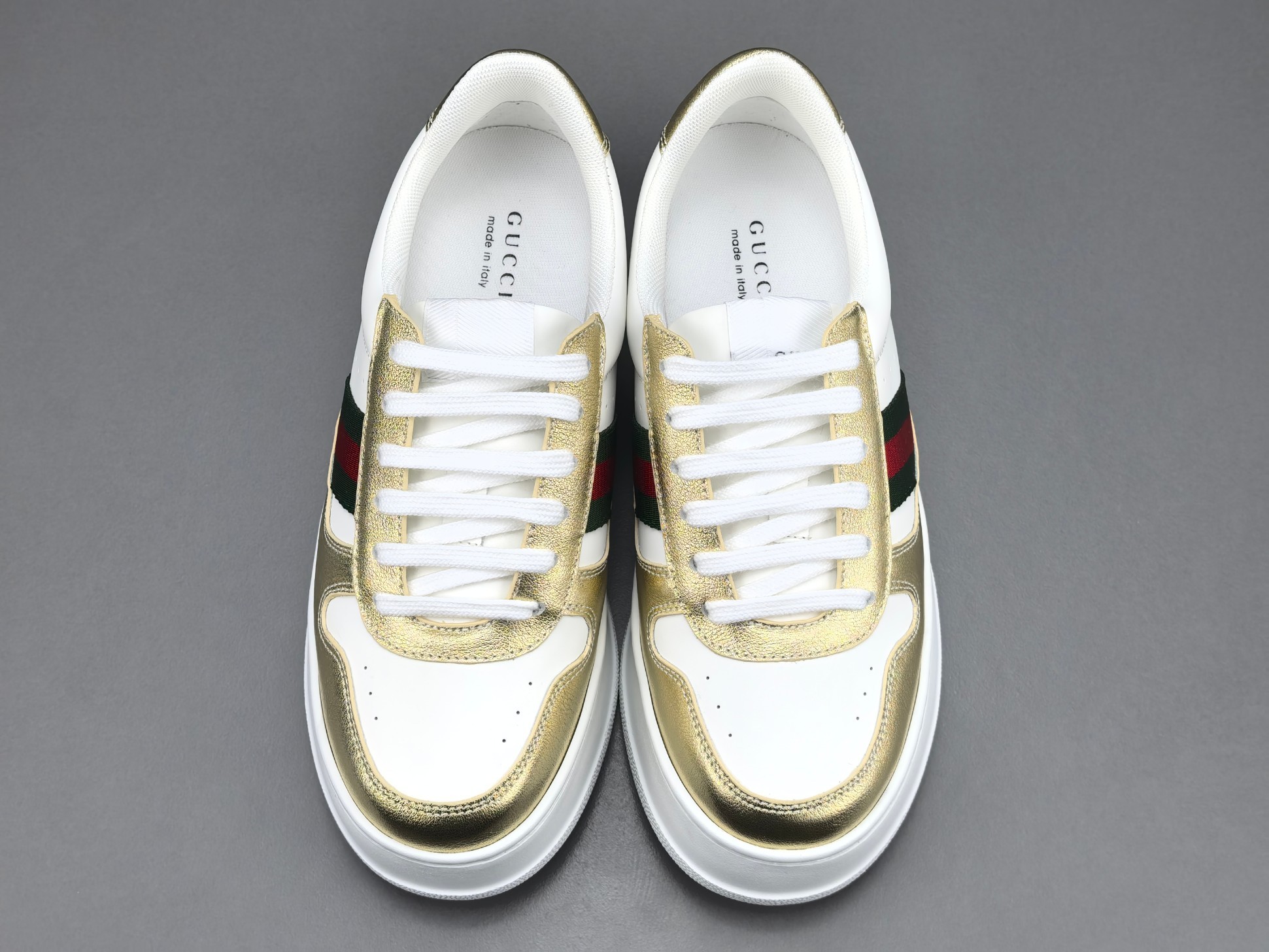 Gucci Chunky “Biscuit” Sneakers Low-top sneakers made from calf leather, featuring a round toe and lace-up closure. Sizes: 35, 36, 37, 38, 39, 40, 41, 42, 43, 44, 45 (Unisex). - Image 14