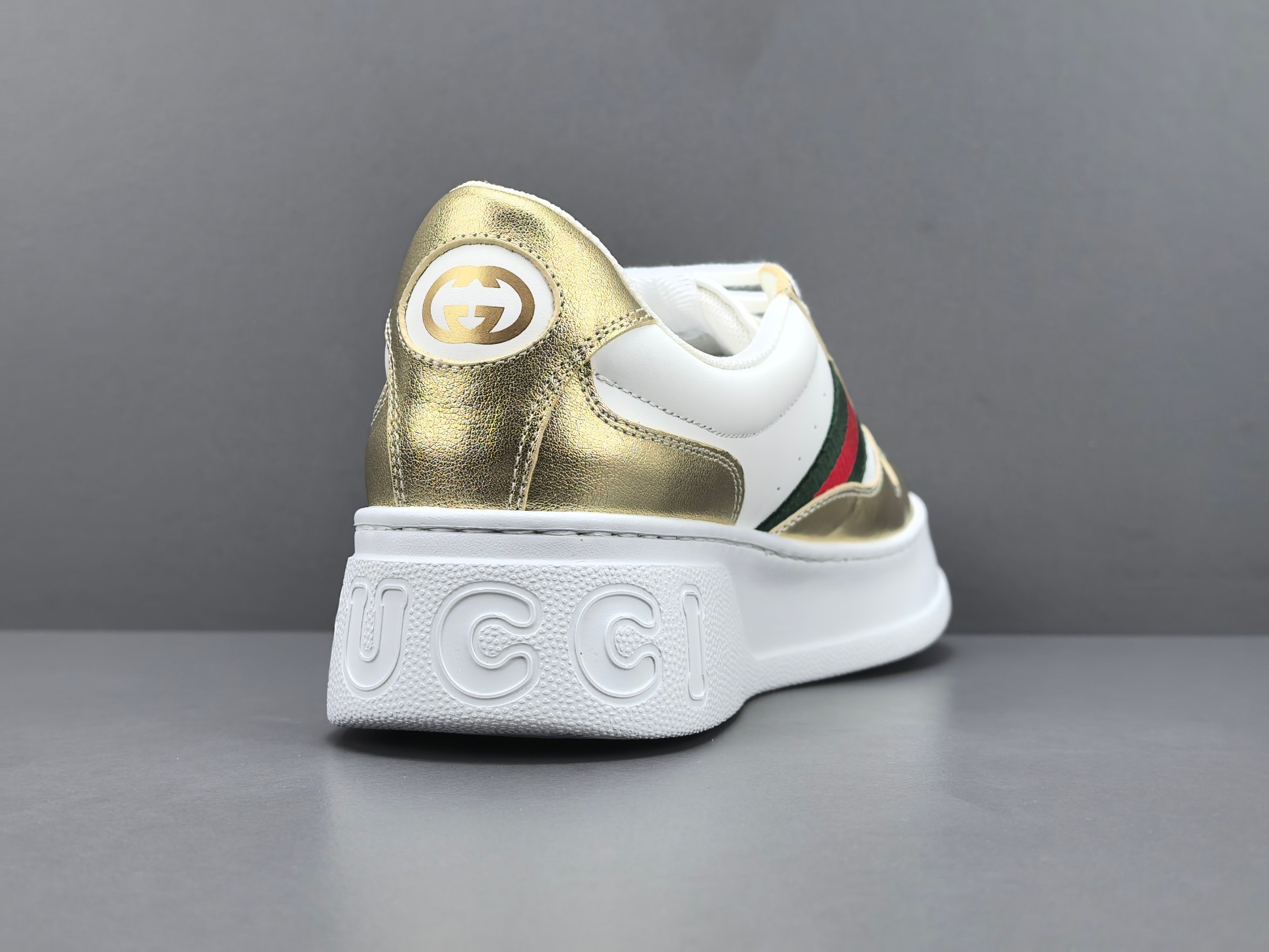 Gucci Chunky “Biscuit” Sneakers Low-top sneakers made from calf leather, featuring a round toe and lace-up closure. Sizes: 35, 36, 37, 38, 39, 40, 41, 42, 43, 44, 45 (Unisex). - Image 16