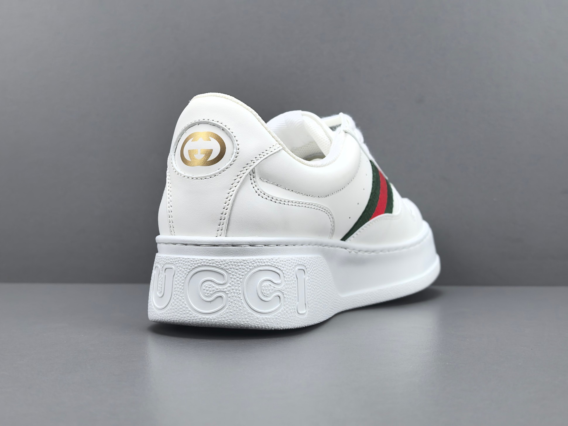 Gucci Chunky “Biscuit” Sneakers Low-top sneakers crafted from calf leather, featuring a round toe and lace-up closure. Sizes: 35, 36, 37, 38, 39, 40, 41, 42, 43, 44, 45 (Unisex). - Image 11