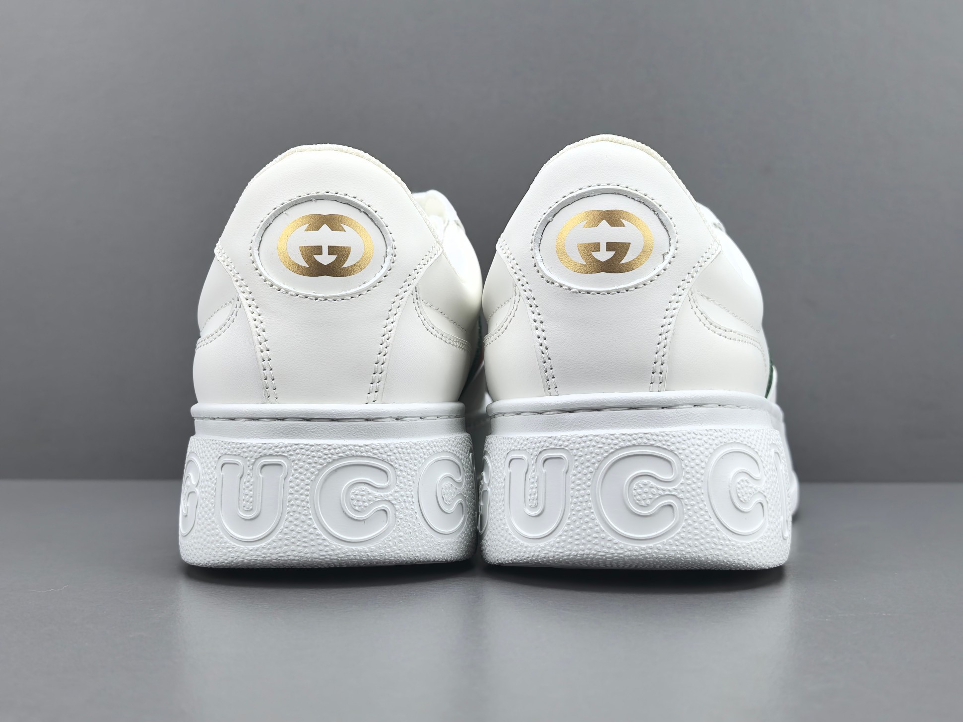 Gucci Chunky “Biscuit” Sneakers Low-top sneakers crafted from calf leather, featuring a round toe and lace-up closure. Sizes: 35, 36, 37, 38, 39, 40, 41, 42, 43, 44, 45 (Unisex). - Image 14