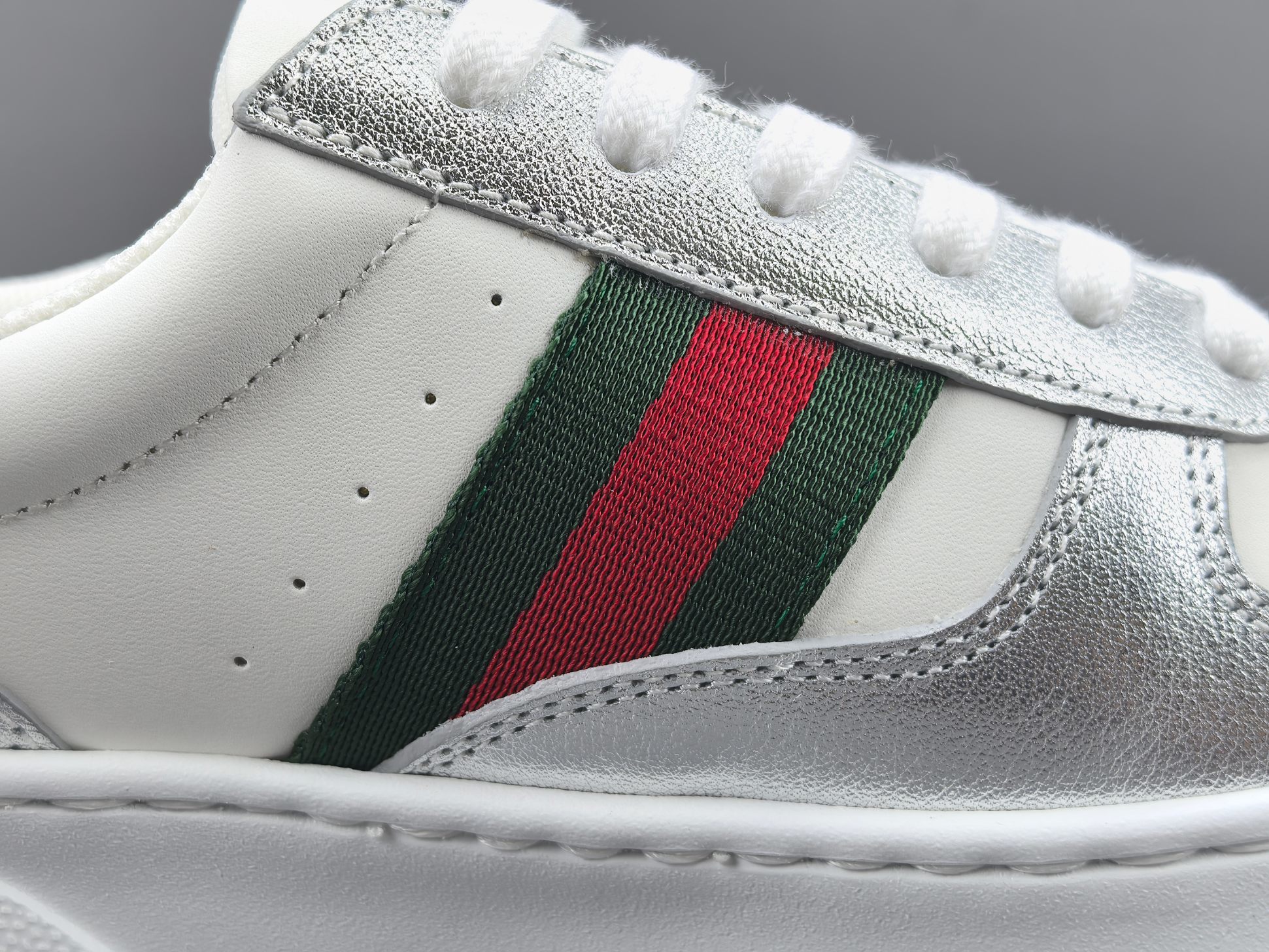 Gucci Chunky “Biscuit” Sneakers Low-top sneakers crafted from calf leather, featuring a round toe and lace-up closure. Sizes: 35, 36, 37, 38, 39, 40, 41, 42, 43, 44, 45 (Unisex). - Image 5