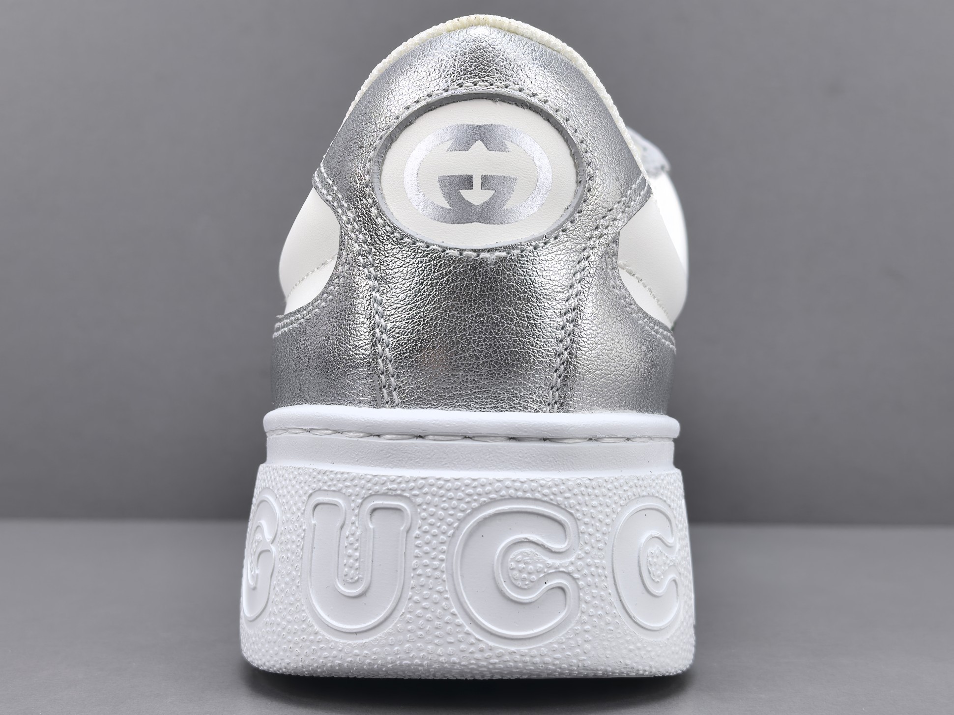 Gucci Chunky “Biscuit” Sneakers Low-top sneakers crafted from calf leather, featuring a round toe and lace-up closure. Sizes: 35, 36, 37, 38, 39, 40, 41, 42, 43, 44, 45 (Unisex). - Image 7