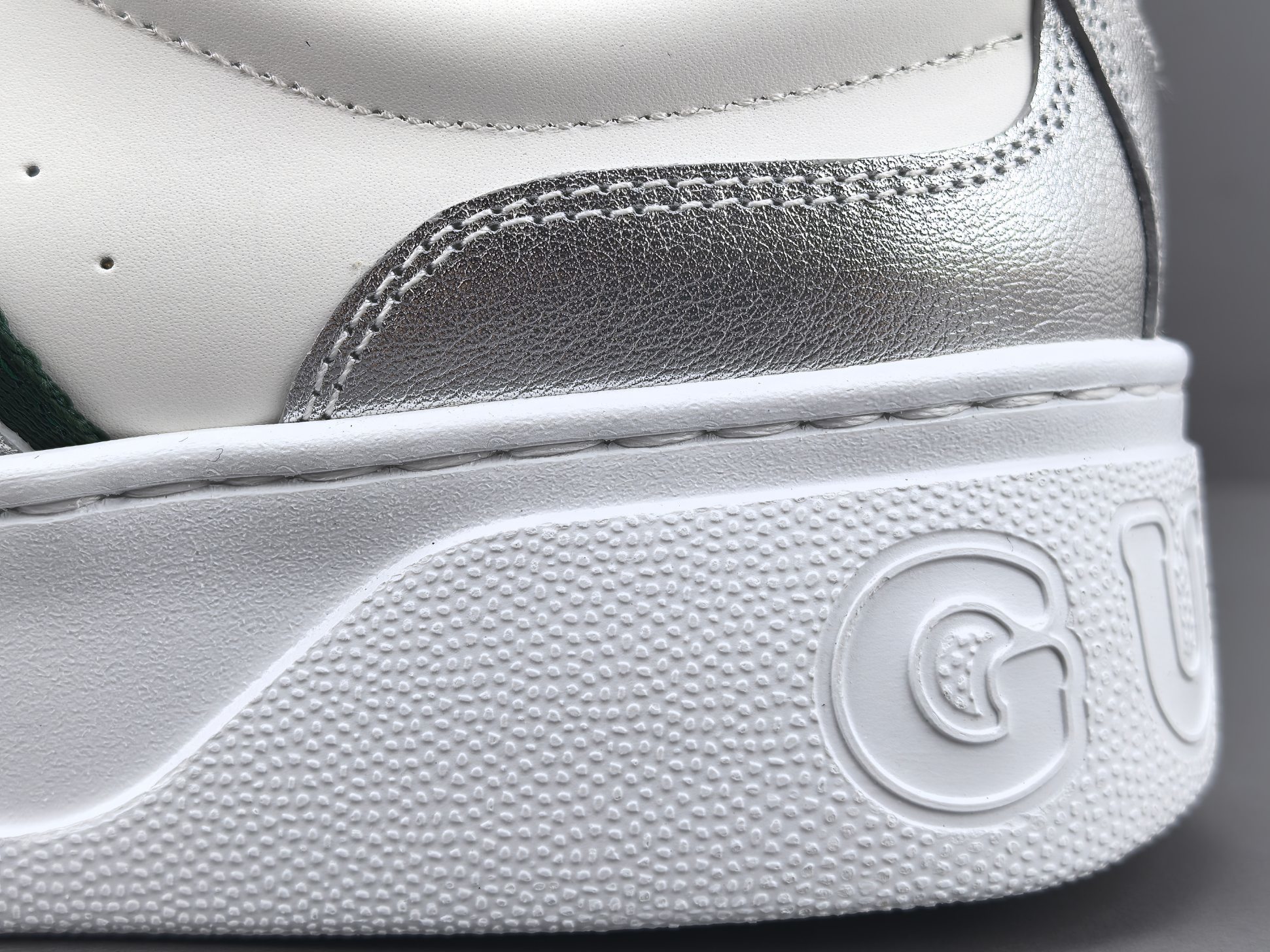 Gucci Chunky “Biscuit” Sneakers Low-top sneakers crafted from calf leather, featuring a round toe and lace-up closure. Sizes: 35, 36, 37, 38, 39, 40, 41, 42, 43, 44, 45 (Unisex). - Image 9