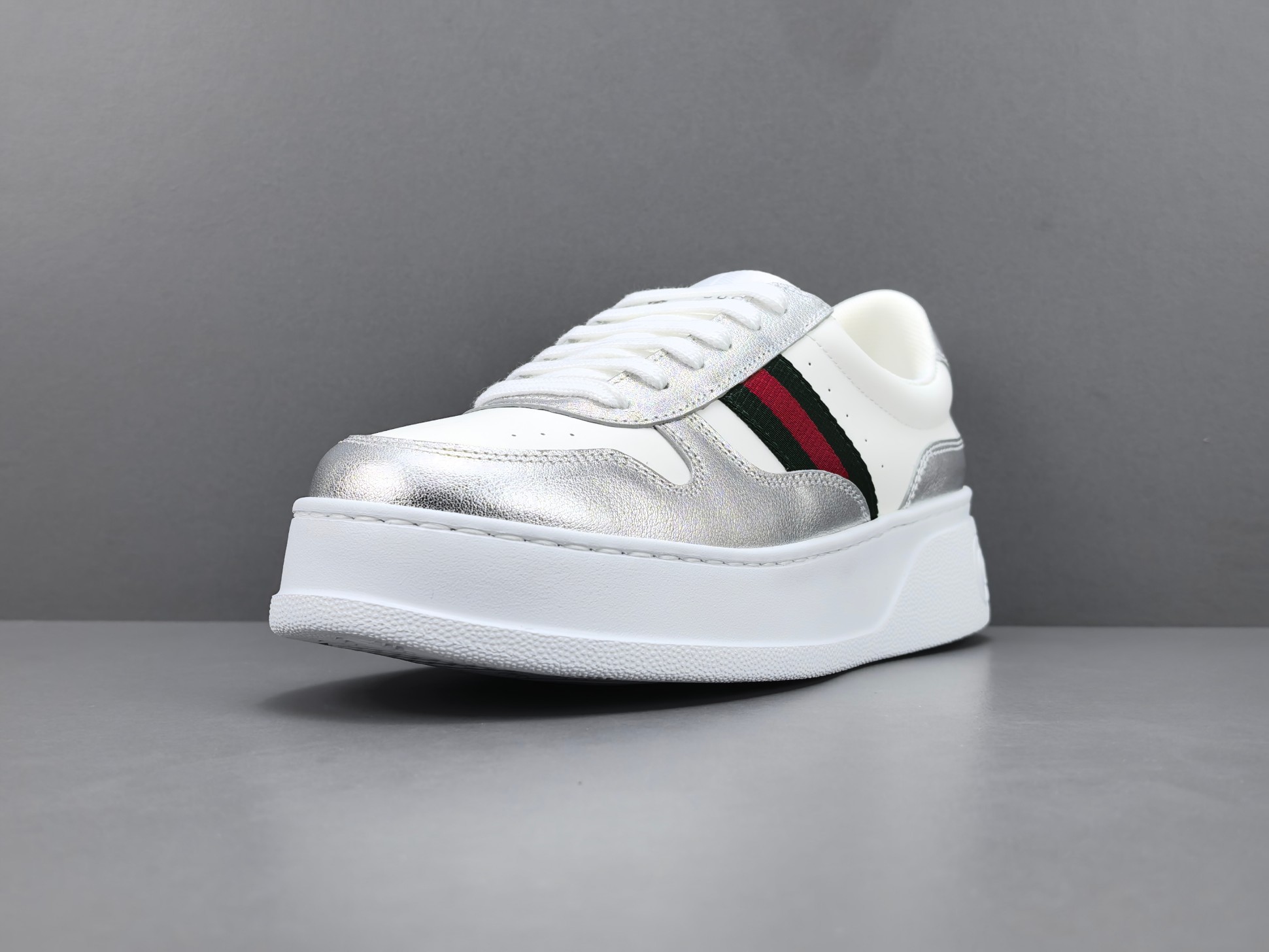 Gucci Chunky “Biscuit” Sneakers Low-top sneakers crafted from calf leather, featuring a round toe and lace-up closure. Sizes: 35, 36, 37, 38, 39, 40, 41, 42, 43, 44, 45 (Unisex). - Image 11