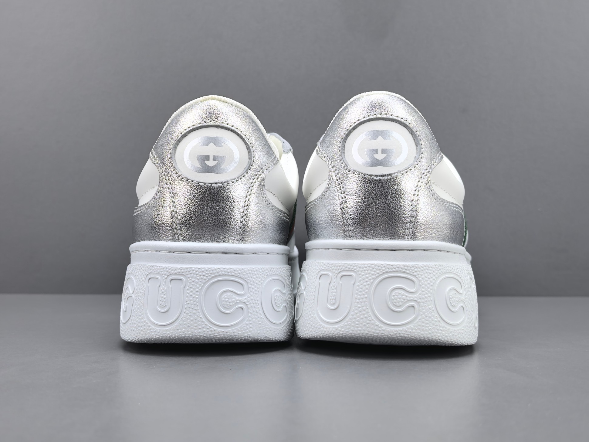 Gucci Chunky “Biscuit” Sneakers Low-top sneakers crafted from calf leather, featuring a round toe and lace-up closure. Sizes: 35, 36, 37, 38, 39, 40, 41, 42, 43, 44, 45 (Unisex). - Image 14