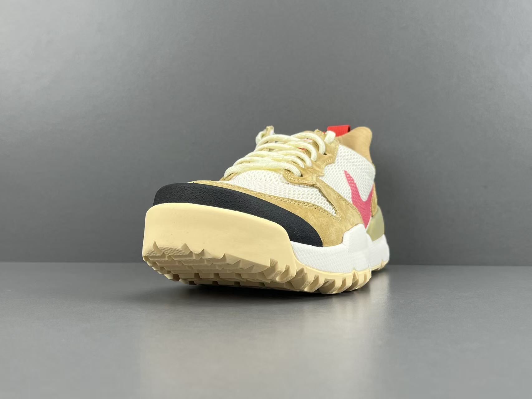 Nike x Tom Sachs Craft Mars Yard 3.0 Men’s low-top lifestyle sneakers in beige-brown, featuring comfortable, versatile wear, and slip-resistant, durable sole. Item number: IF2885-100. - Image 13