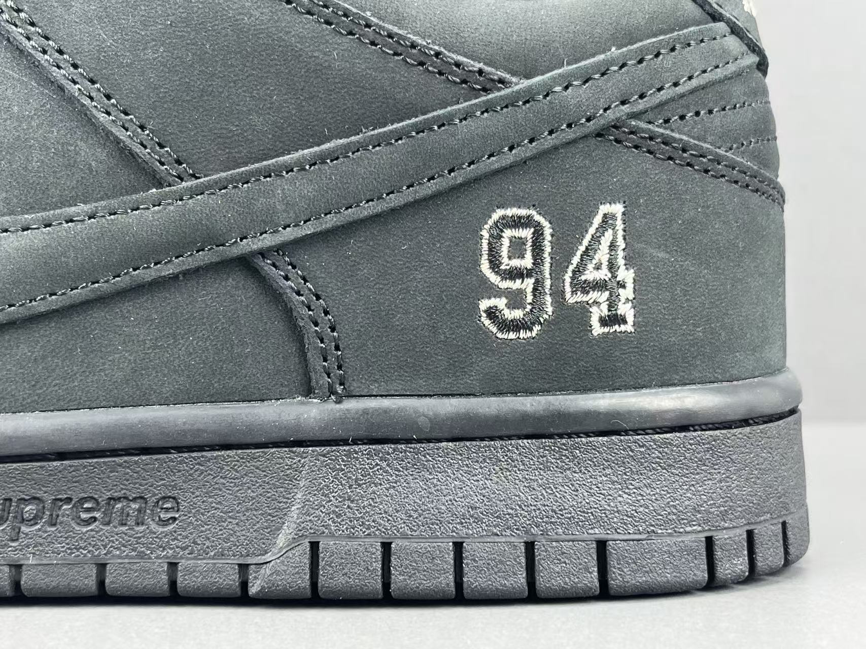 Nike x Supreme Dunk SB Low Low-top skate sneakers in black, featuring soft and comfortable wear, slip-resistant and durable sole. Suitable for men and women (unisex). - Image 6