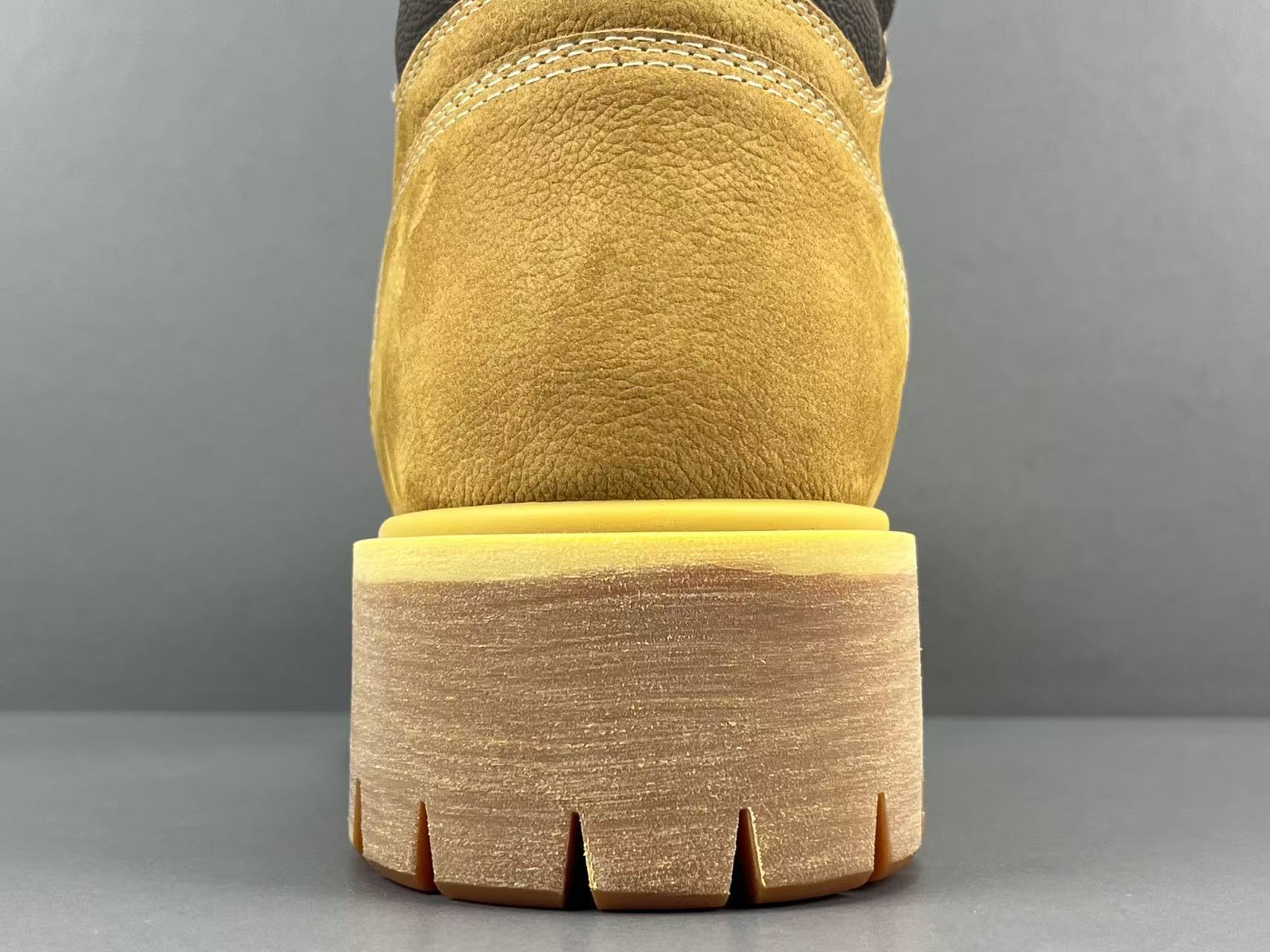 Louis Vuitton REMIX Men’s mid-top outdoor boots in brown, crafted from suede calf leather, featuring letter and floral lace-up design and ankle-high silhouette. - Image 2