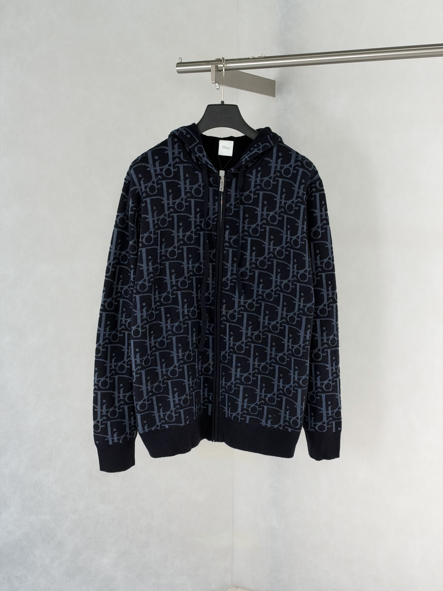 Dio*/Dior 26SS Oblique all-over jacquard knitted zipper hooded jacket The original version was purchased for RMB 26,037 and developed