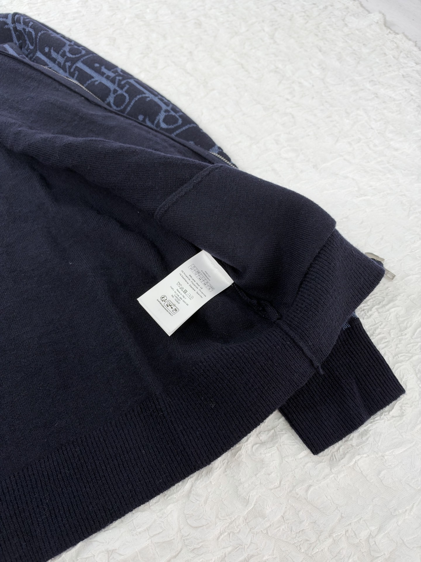 Dio*/Dior 26SS Oblique all-over jacquard knitted zipper hooded jacket The original version was purchased for RMB 26,037 and developed - Image 10