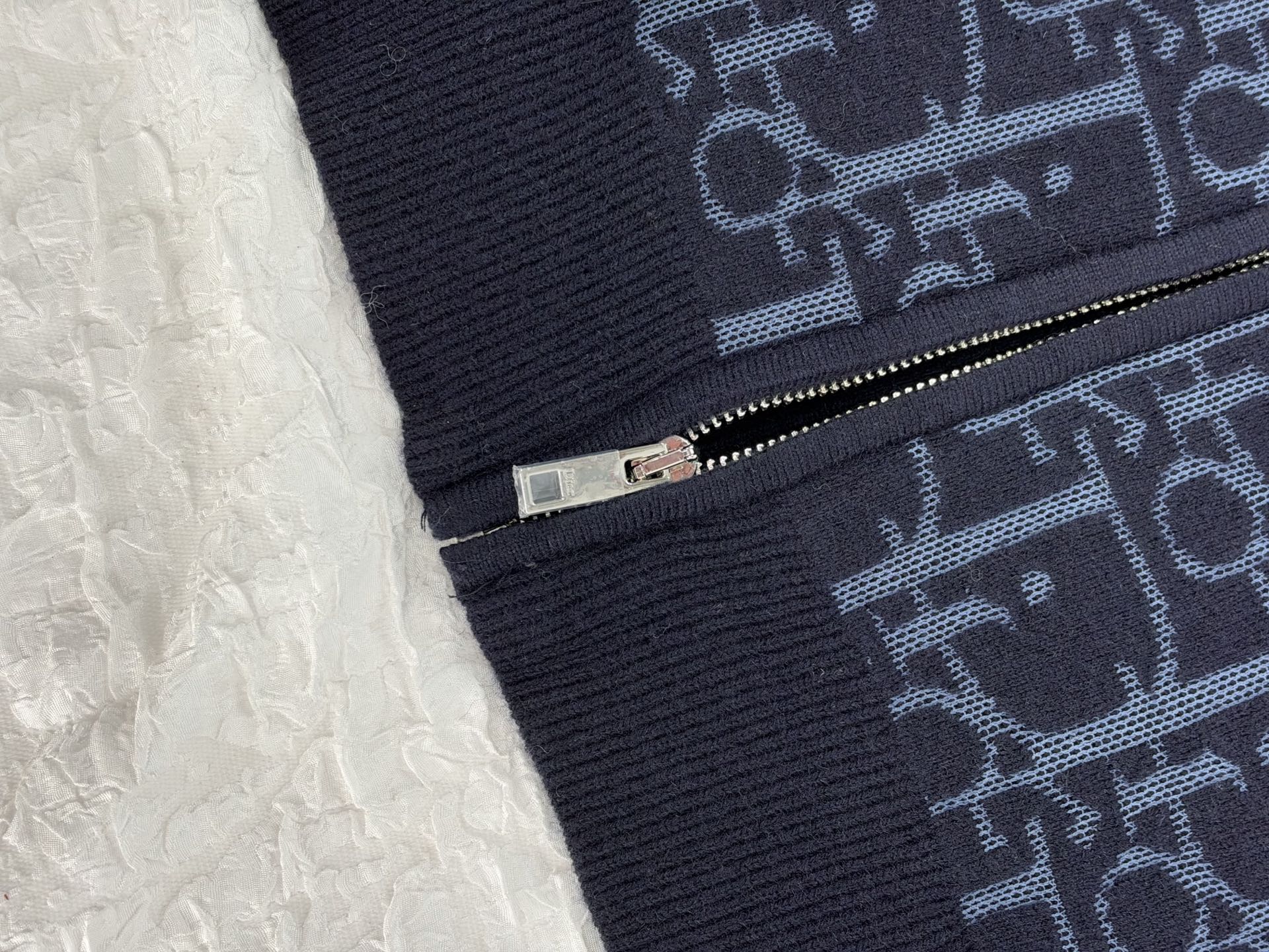 Dio*/Dior 26SS Oblique all-over jacquard knitted zipper hooded jacket The original version was purchased for RMB 26,037 and developed - Image 12