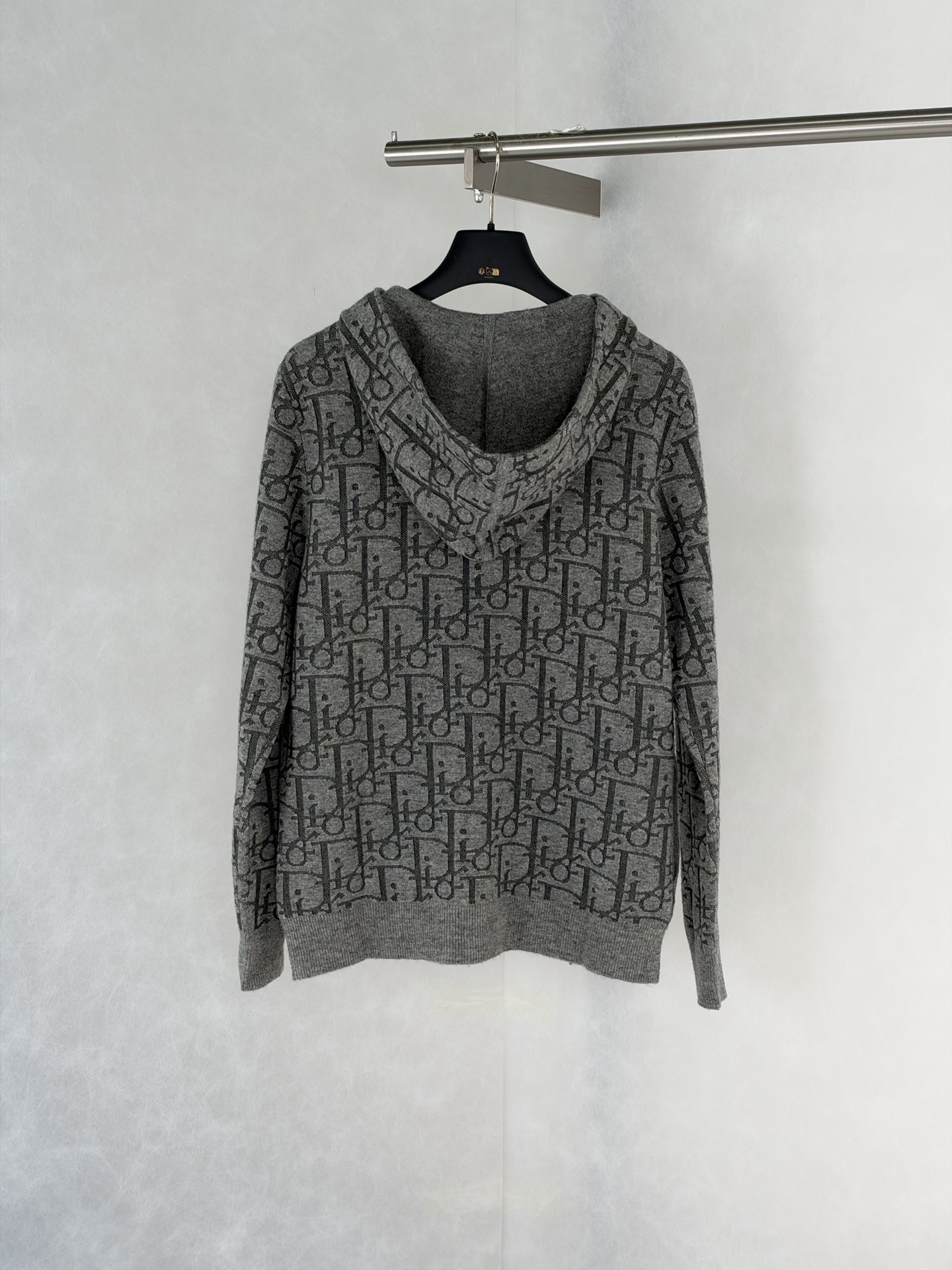 Dio*/Dior 26SS Oblique all-over jacquard knitted zipper hooded jacket The original version was purchased for RMB 26,037 and developed - Image 2