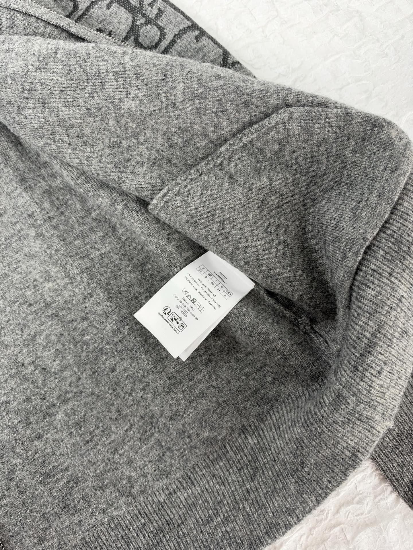 Dio*/Dior 26SS Oblique all-over jacquard knitted zipper hooded jacket The original version was purchased for RMB 26,037 and developed - Image 10
