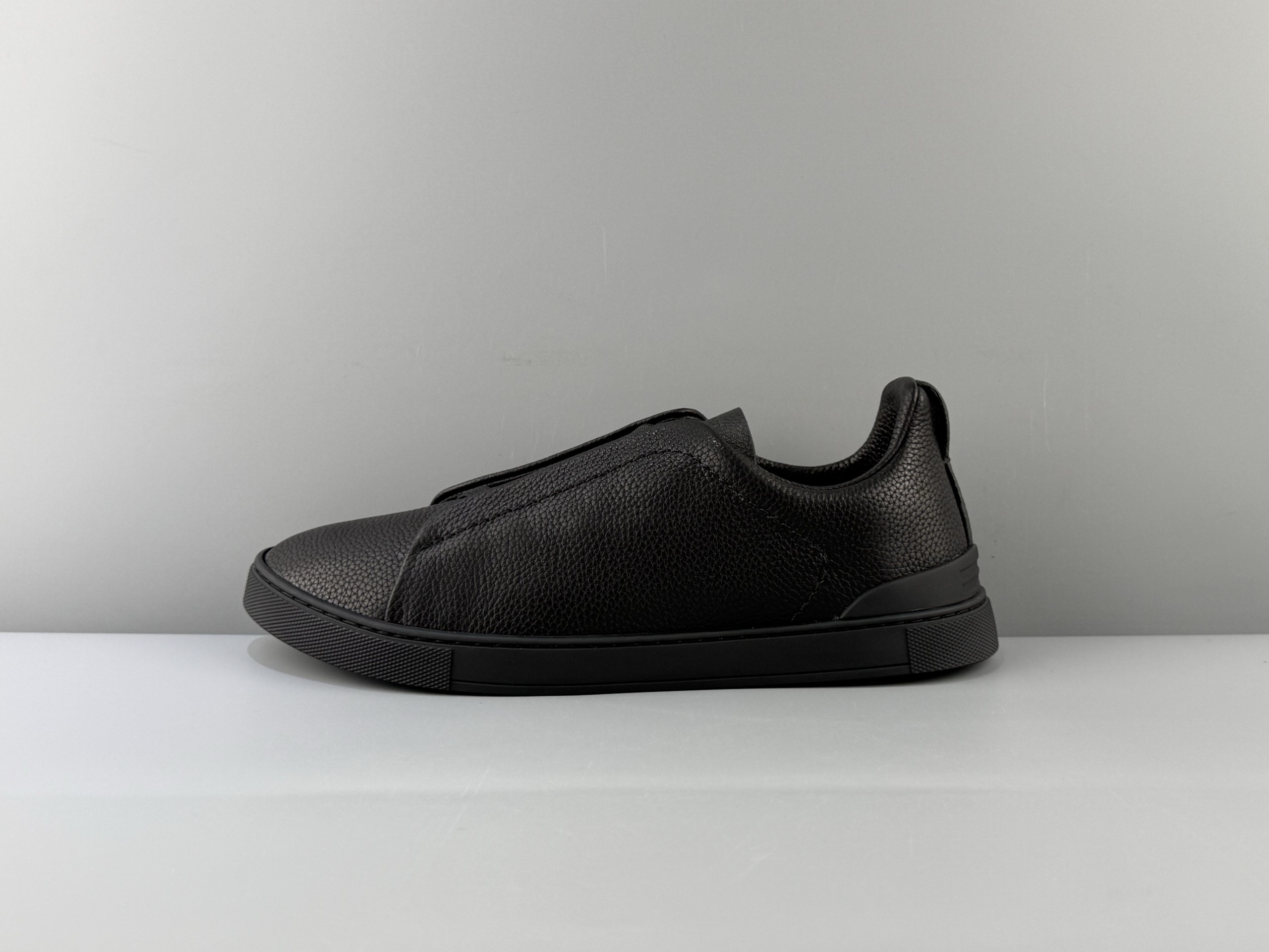 The Zegna Triple Stitch is a sophisticated casual shoe featuring the signature triple cross elasticated detail, inspired by the triple hand-stitched pattern, highlighting Zegna's rich heritage