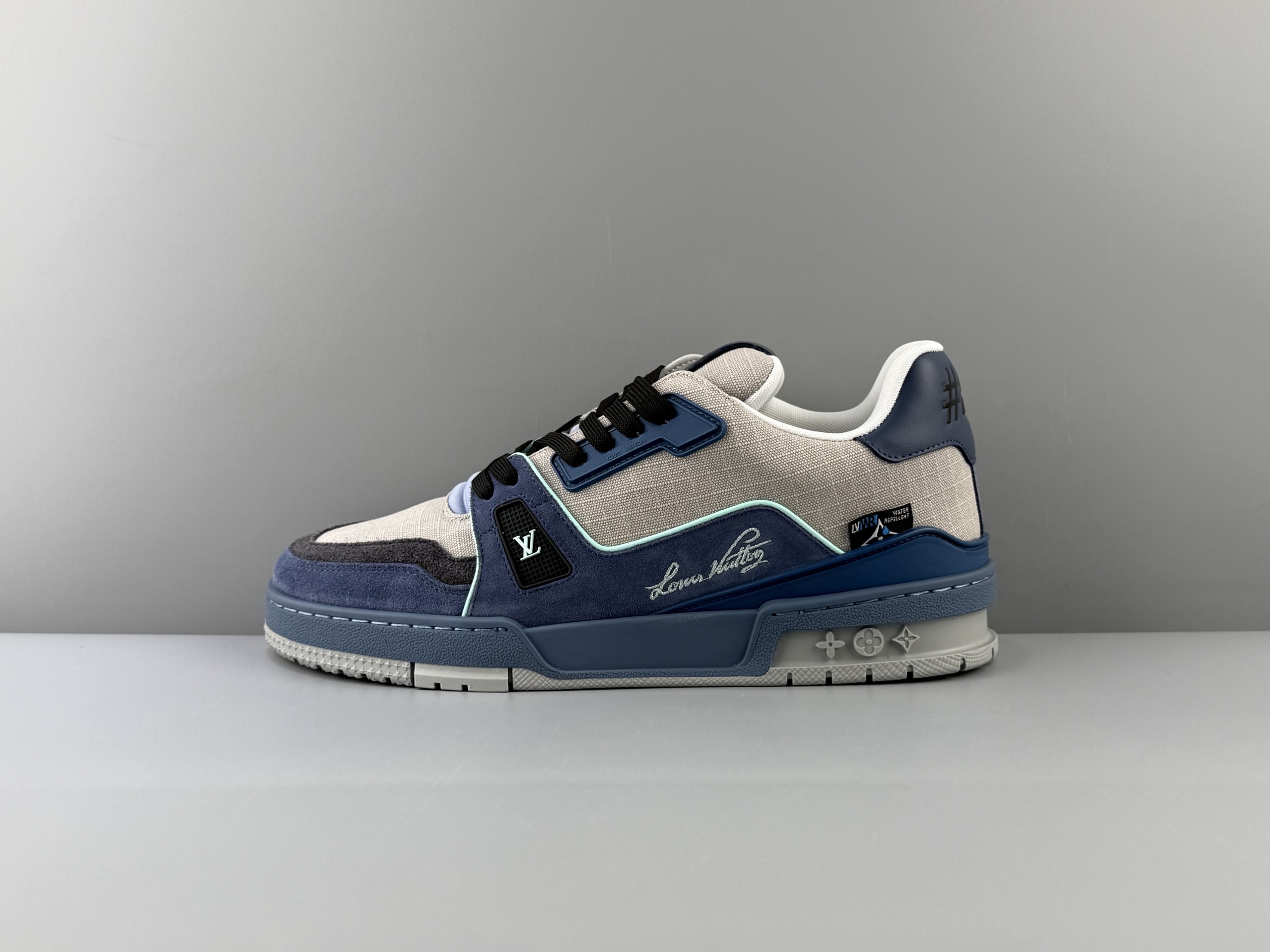 LOUIS VUITTON Trainer Suede Leather Flower Handwritten Logo Round Toe Lace Low-top Sneakers Men's Brown Italian Imported Fetal Cow Leather Original Top Outsole Production Access Counter 0️⃣ Pressure❗Size: 35 36 37 38 39 40 41 42 43 44 45 (46 customization is not returnable)