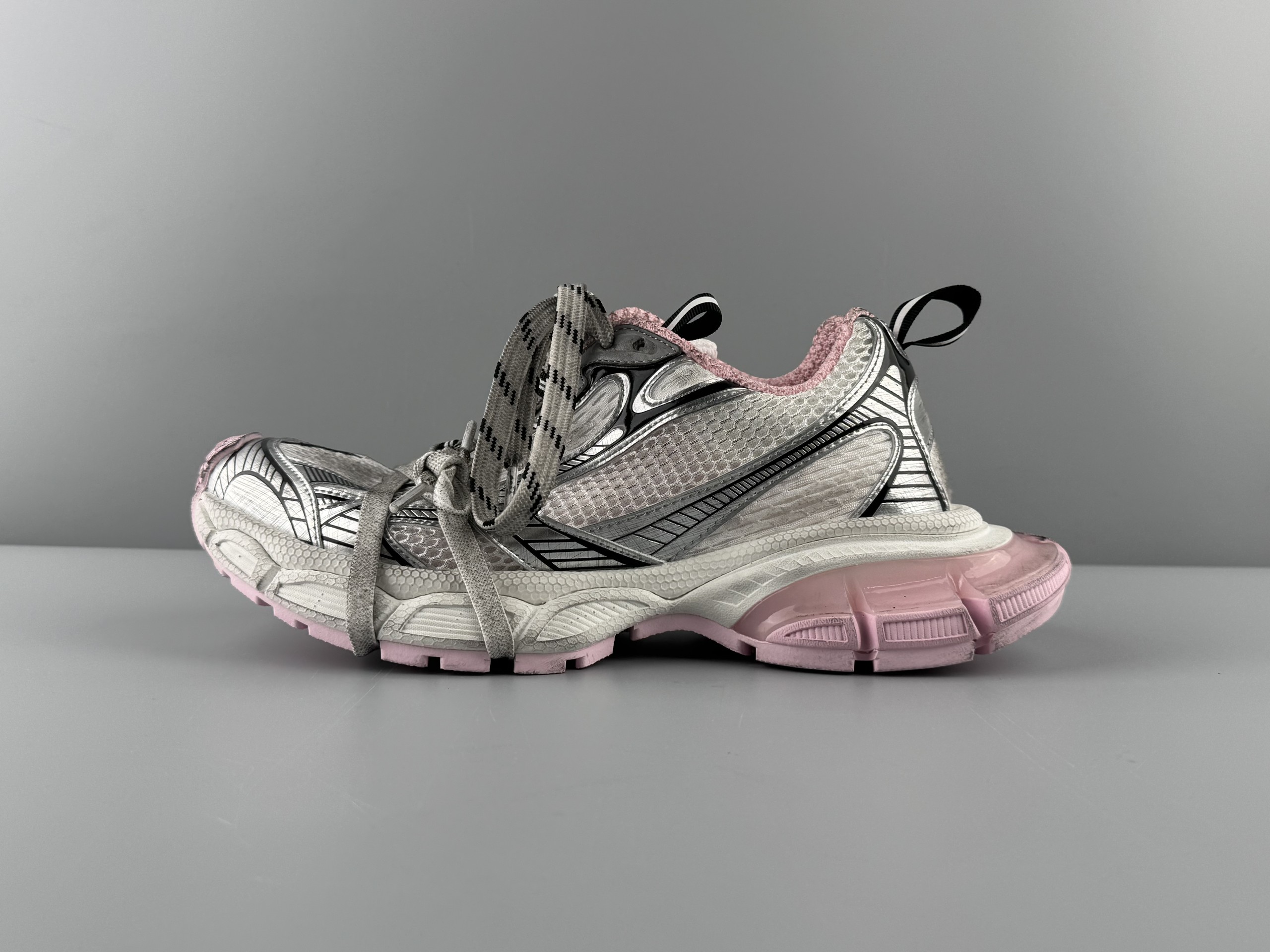 One of the best on the market) Balenciaga 3XL 2026 hot color jelly pink Sneaker XXXL women's shoes Balenciaga lace-up dad shoes original last production Mesh and microfiber are all purchased from original materials