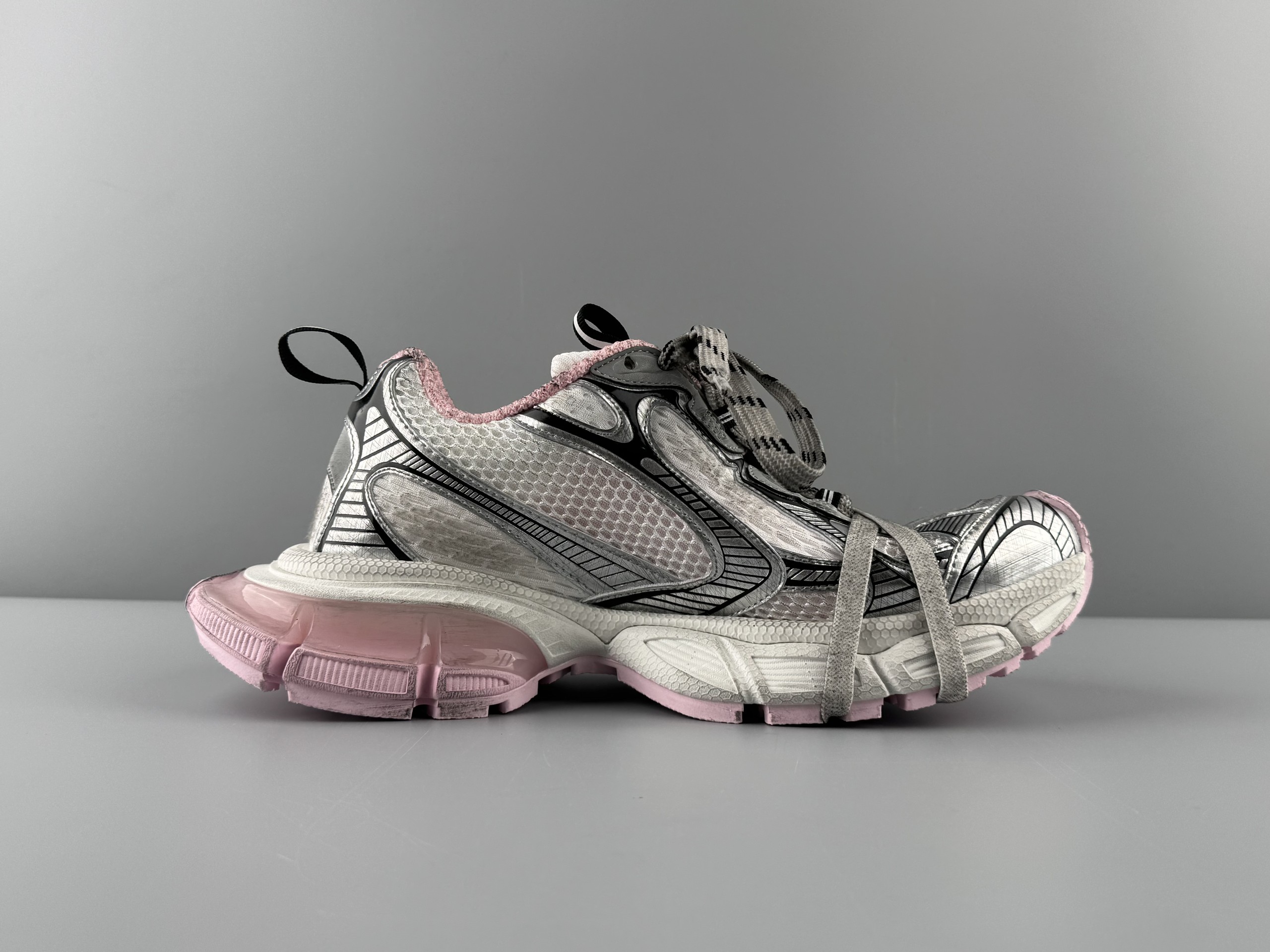 One of the best on the market) Balenciaga 3XL 2026 hot color jelly pink Sneaker XXXL women's shoes Balenciaga lace-up dad shoes original last production Mesh and microfiber are all purchased from original materials - Image 3