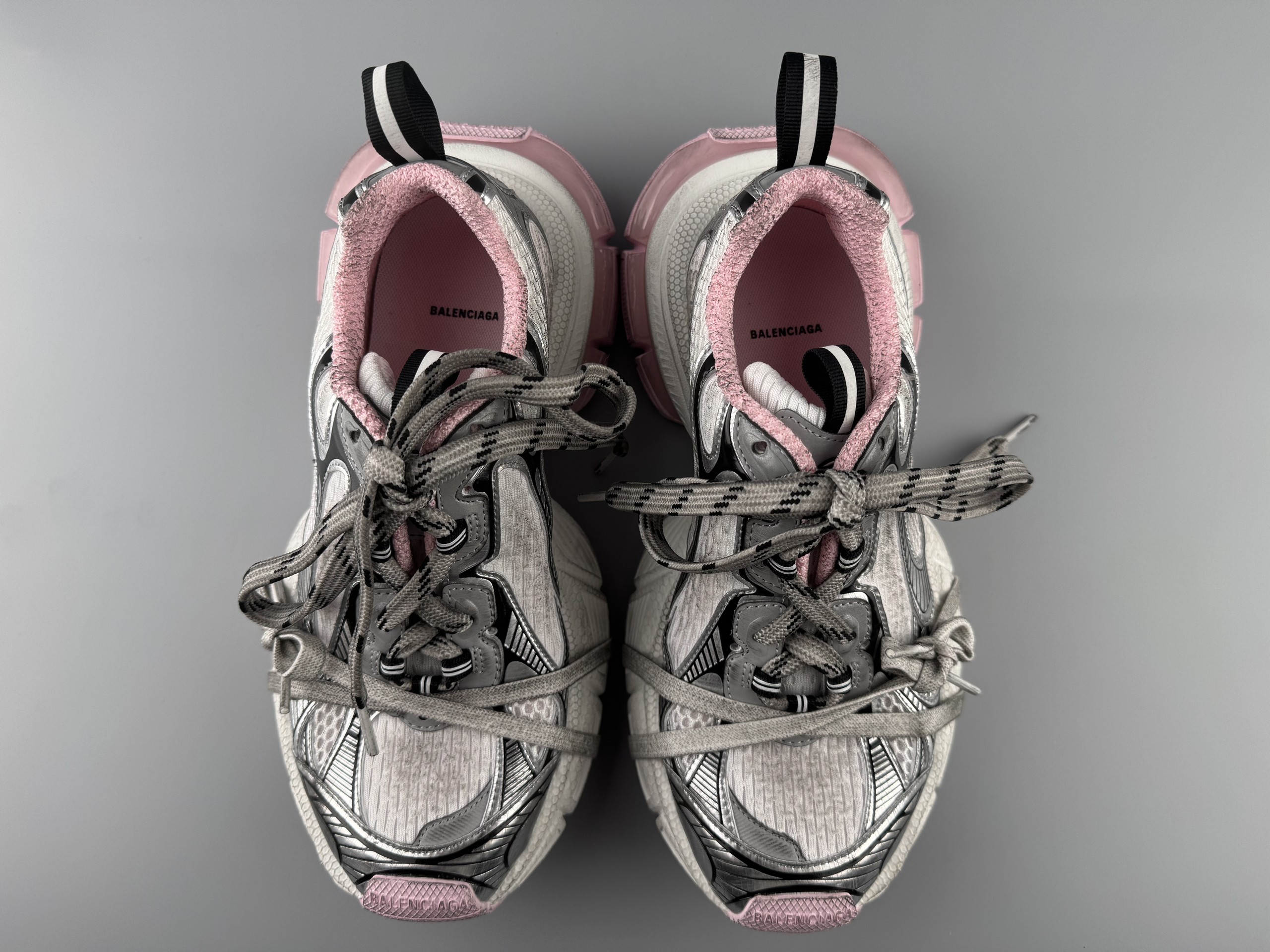 One of the best on the market) Balenciaga 3XL 2026 hot color jelly pink Sneaker XXXL women's shoes Balenciaga lace-up dad shoes original last production Mesh and microfiber are all purchased from original materials - Image 8