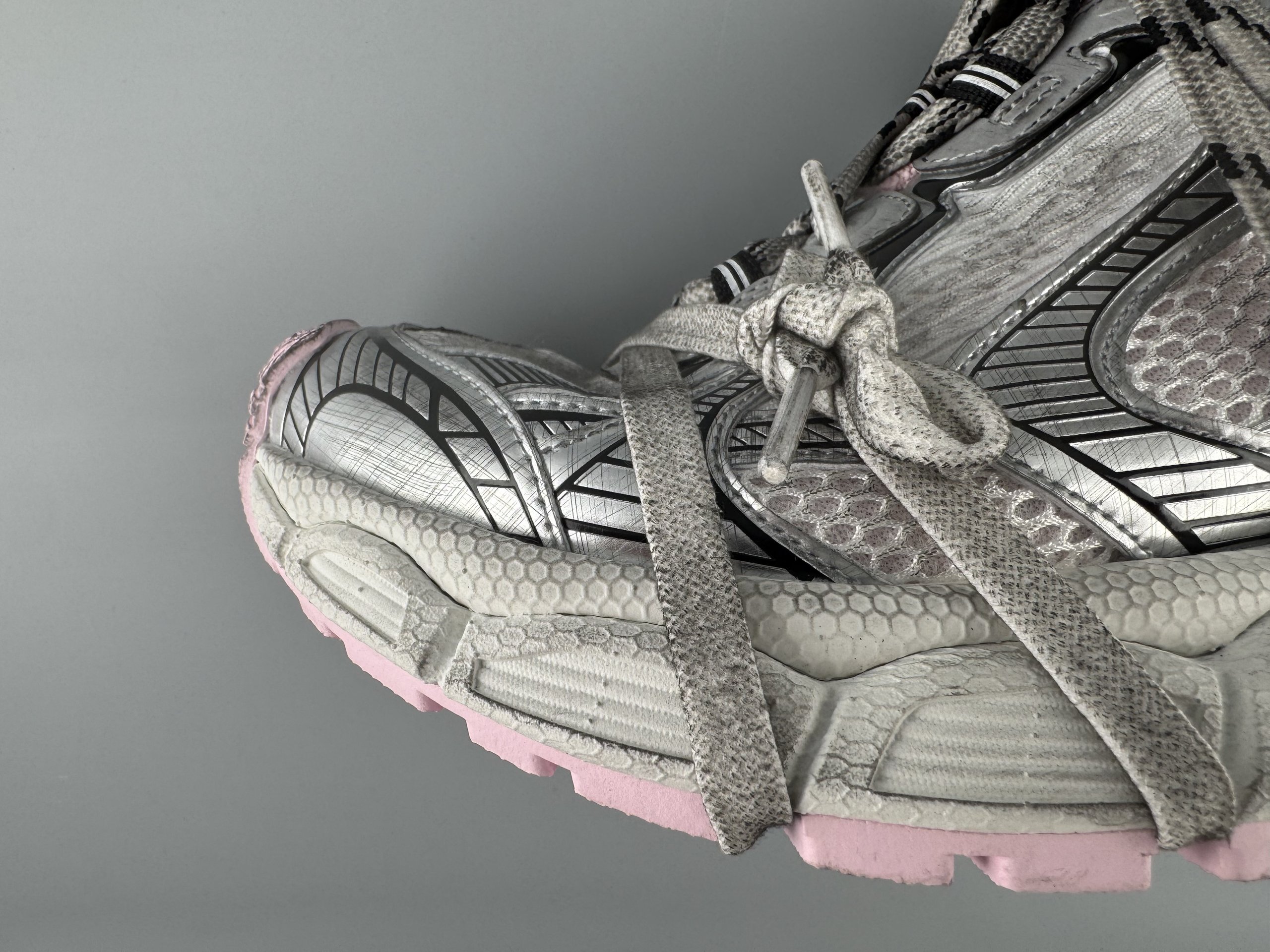 One of the best on the market) Balenciaga 3XL 2026 hot color jelly pink Sneaker XXXL women's shoes Balenciaga lace-up dad shoes original last production Mesh and microfiber are all purchased from original materials - Image 12