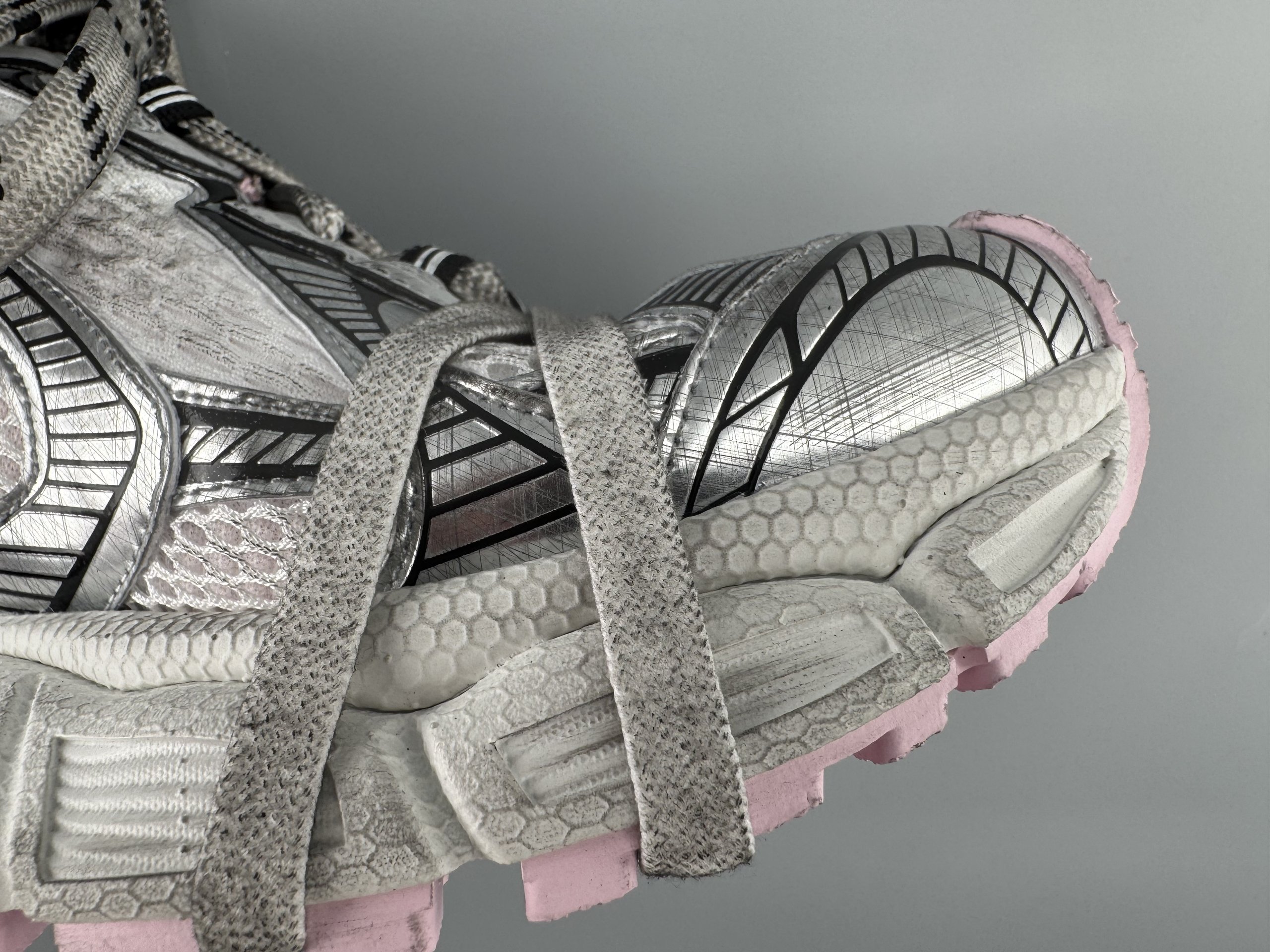 One of the best on the market) Balenciaga 3XL 2026 hot color jelly pink Sneaker XXXL women's shoes Balenciaga lace-up dad shoes original last production Mesh and microfiber are all purchased from original materials - Image 16