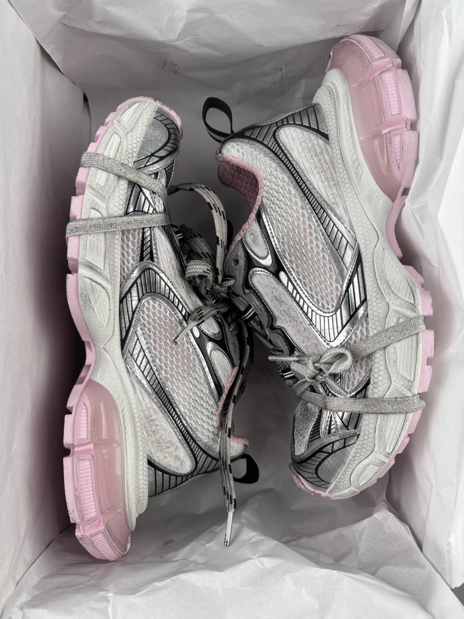 One of the best on the market) Balenciaga 3XL 2026 hot color jelly pink Sneaker XXXL women's shoes Balenciaga lace-up dad shoes original last production Mesh and microfiber are all purchased from original materials - Image 18