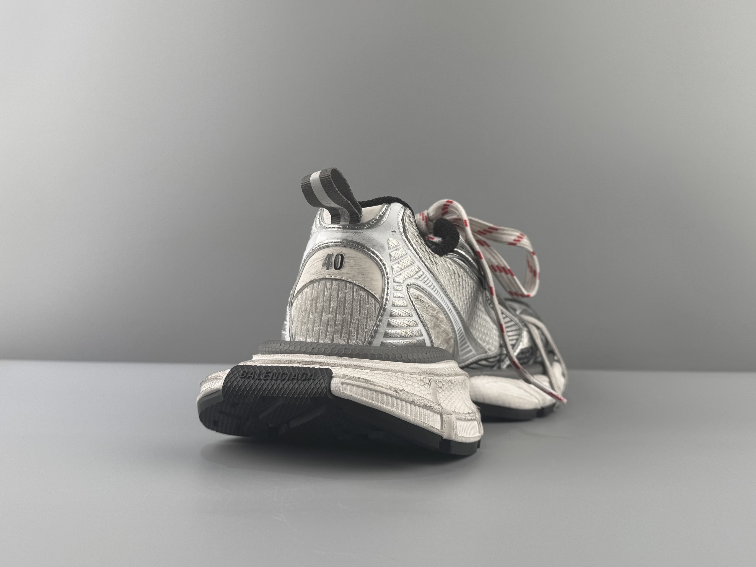 One of the best on the market) Balenciaga 3XL Split Logo 2026 Hot Color White and Gray Spliced Graffiti Sneaker XXXL Balenciaga lace-up dad shoes original last production Mesh and microfiber are all purchased from original materials - Image 4