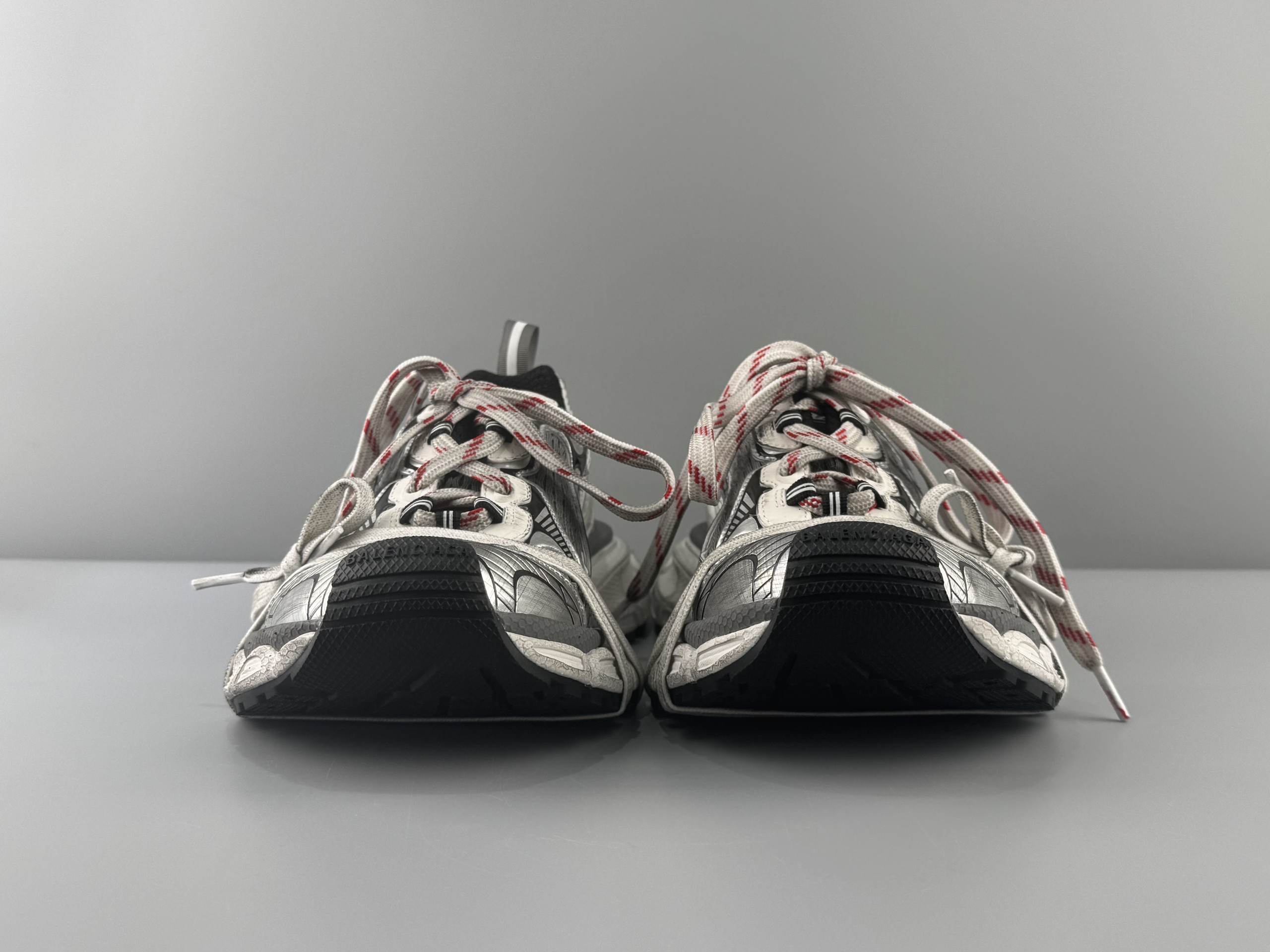 One of the best on the market) Balenciaga 3XL Split Logo 2026 Hot Color White and Gray Spliced Graffiti Sneaker XXXL Balenciaga lace-up dad shoes original last production Mesh and microfiber are all purchased from original materials - Image 6