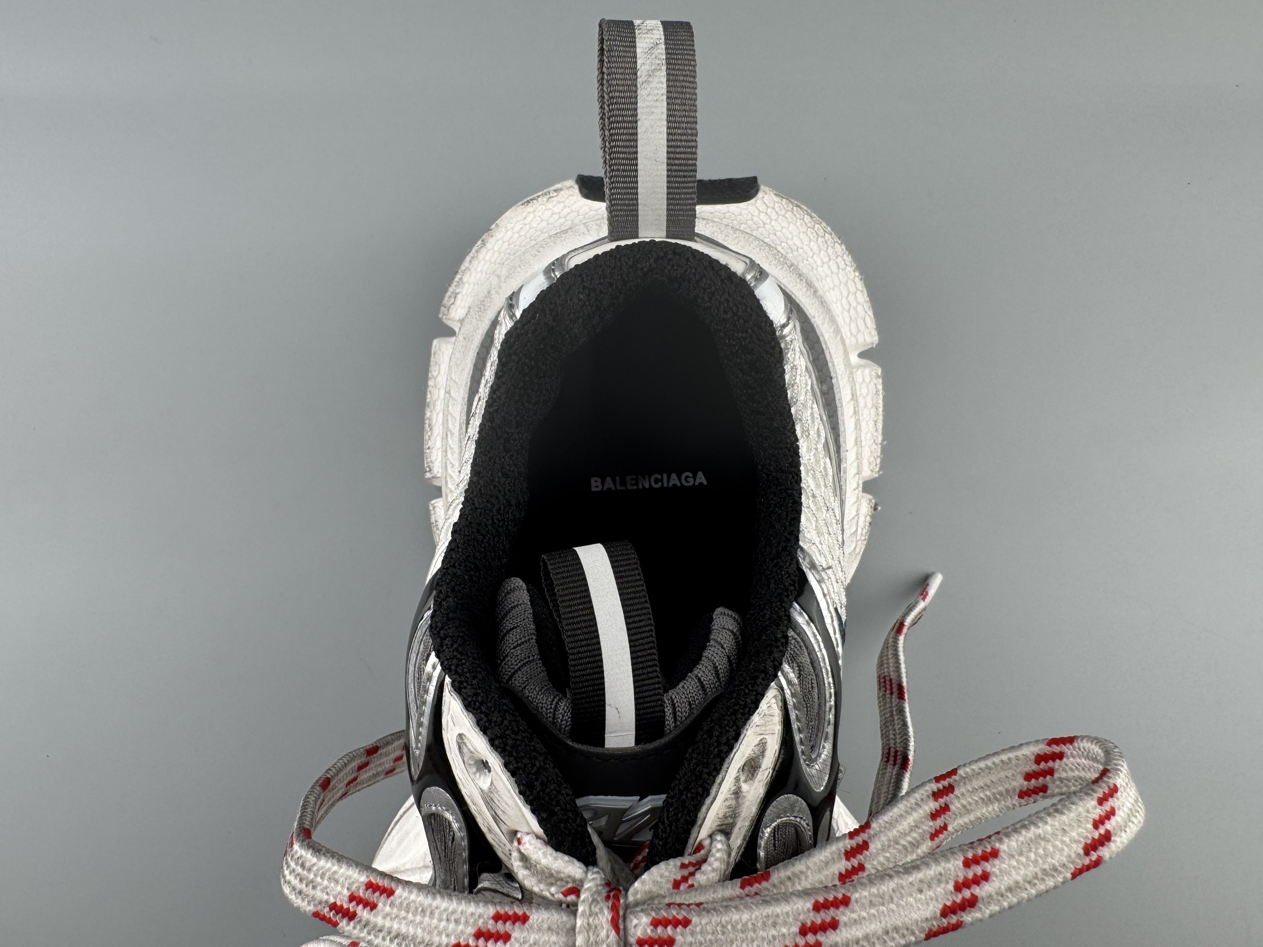 One of the best on the market) Balenciaga 3XL Split Logo 2026 Hot Color White and Gray Spliced Graffiti Sneaker XXXL Balenciaga lace-up dad shoes original last production Mesh and microfiber are all purchased from original materials - Image 11