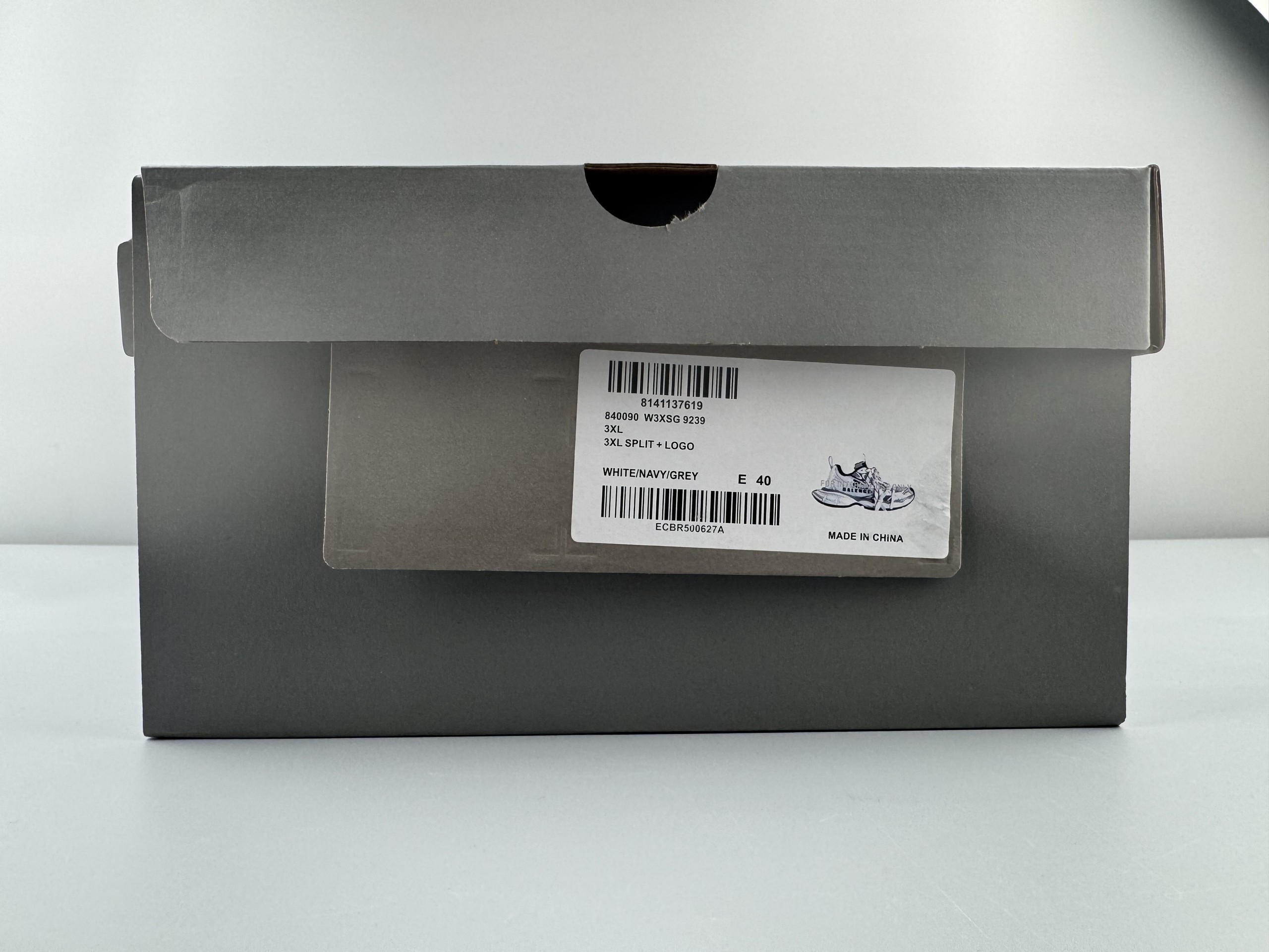 One of the best on the market) Balenciaga 3XL Split Logo 2026 Hot Color White and Gray Spliced Graffiti Sneaker XXXL Balenciaga lace-up dad shoes original last production Mesh and microfiber are all purchased from original materials - Image 9