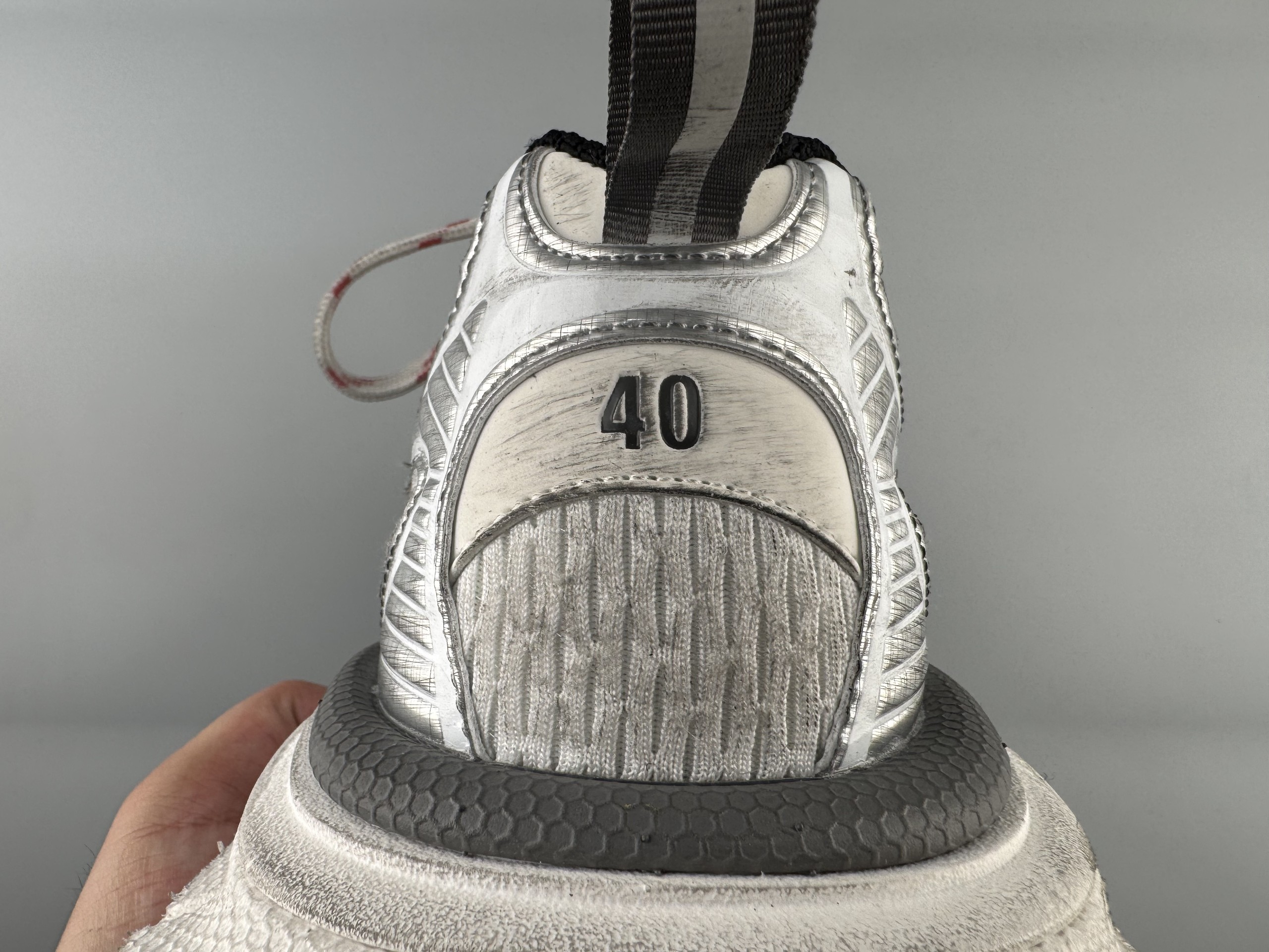 One of the best on the market) Balenciaga 3XL Split Logo 2026 Hot Color White and Gray Spliced Graffiti Sneaker XXXL Balenciaga lace-up dad shoes original last production Mesh and microfiber are all purchased from original materials - Image 17