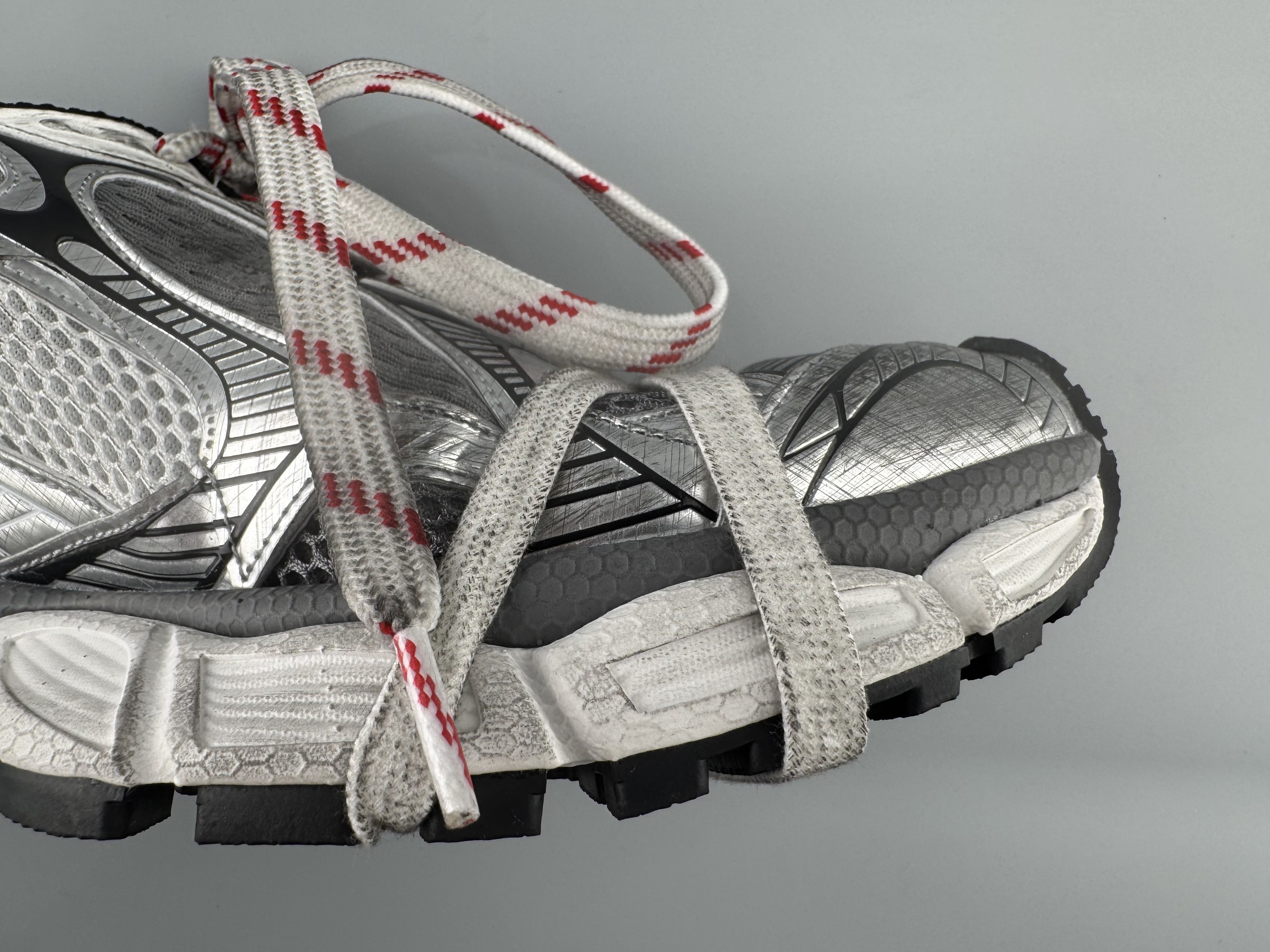 One of the best on the market) Balenciaga 3XL Split Logo 2026 Hot Color White and Gray Spliced Graffiti Sneaker XXXL Balenciaga lace-up dad shoes original last production Mesh and microfiber are all purchased from original materials - Image 20