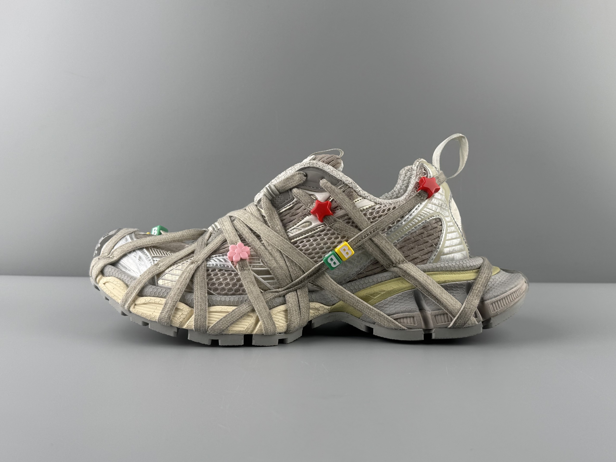 One of the best on the market) Balenciaga 3XL 2026 hot color marble strap Sneaker XXXL Balenciaga lace-up dad shoes original last production Mesh and microfiber are all purchased from original materials