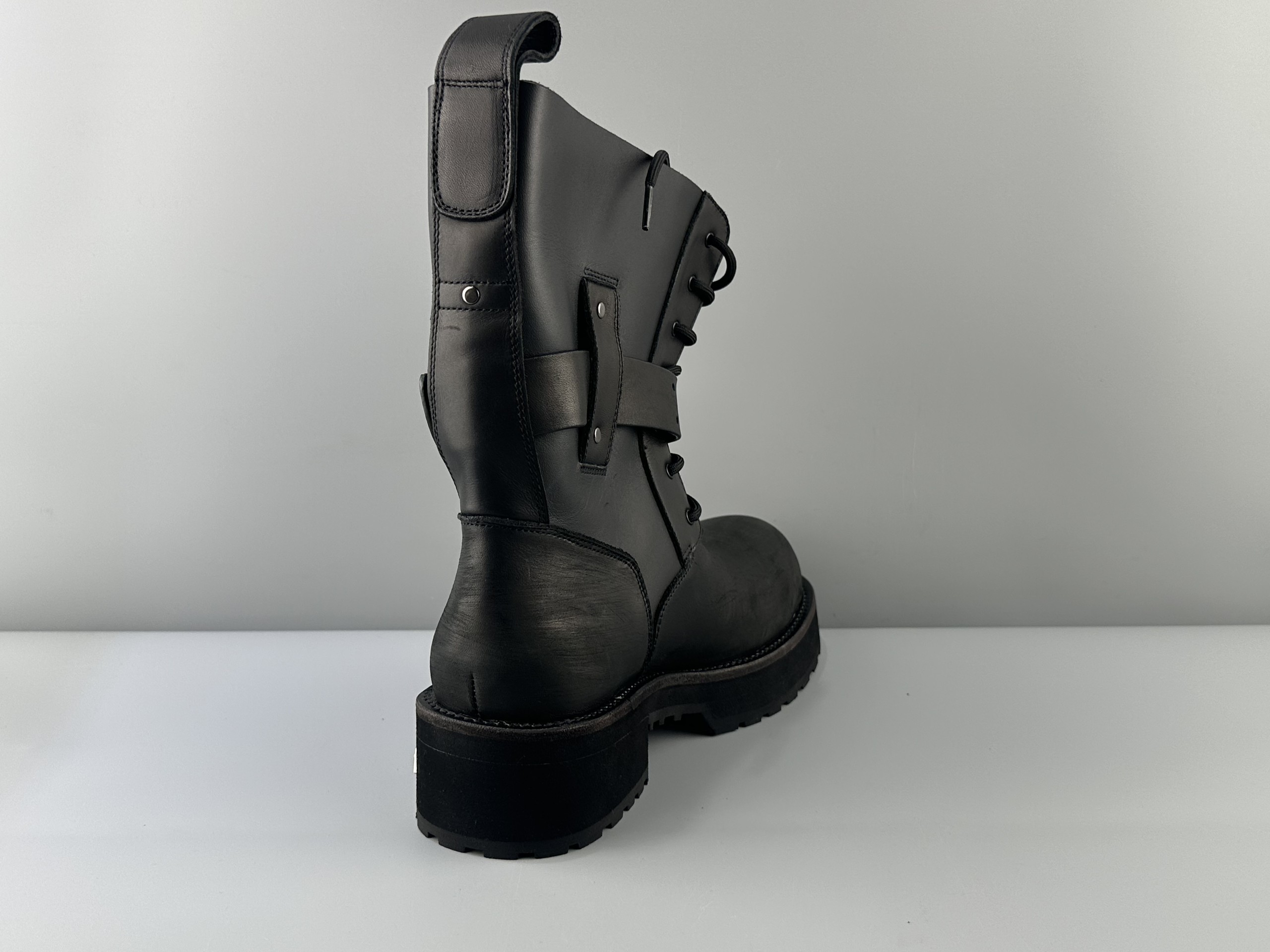 Balenciaga Venom calfskin round toe buckle high boots venom boots Size: 39 40 41 42 43 44 45 - Image 4