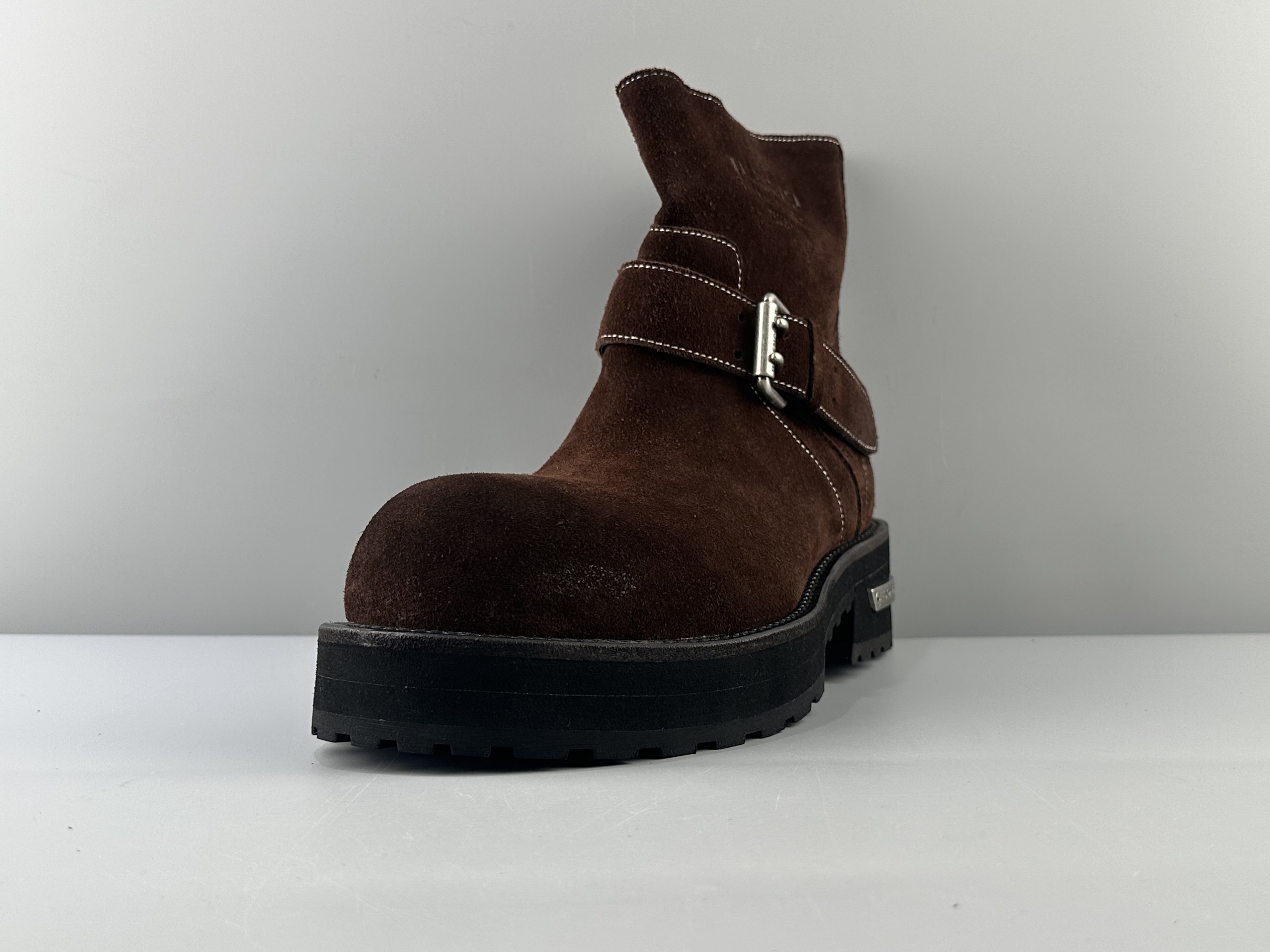 Balenciaga Venom cow suede round toe buckle high boots venom boots Size: 39 40 41 42 43 44 45 - Image 2