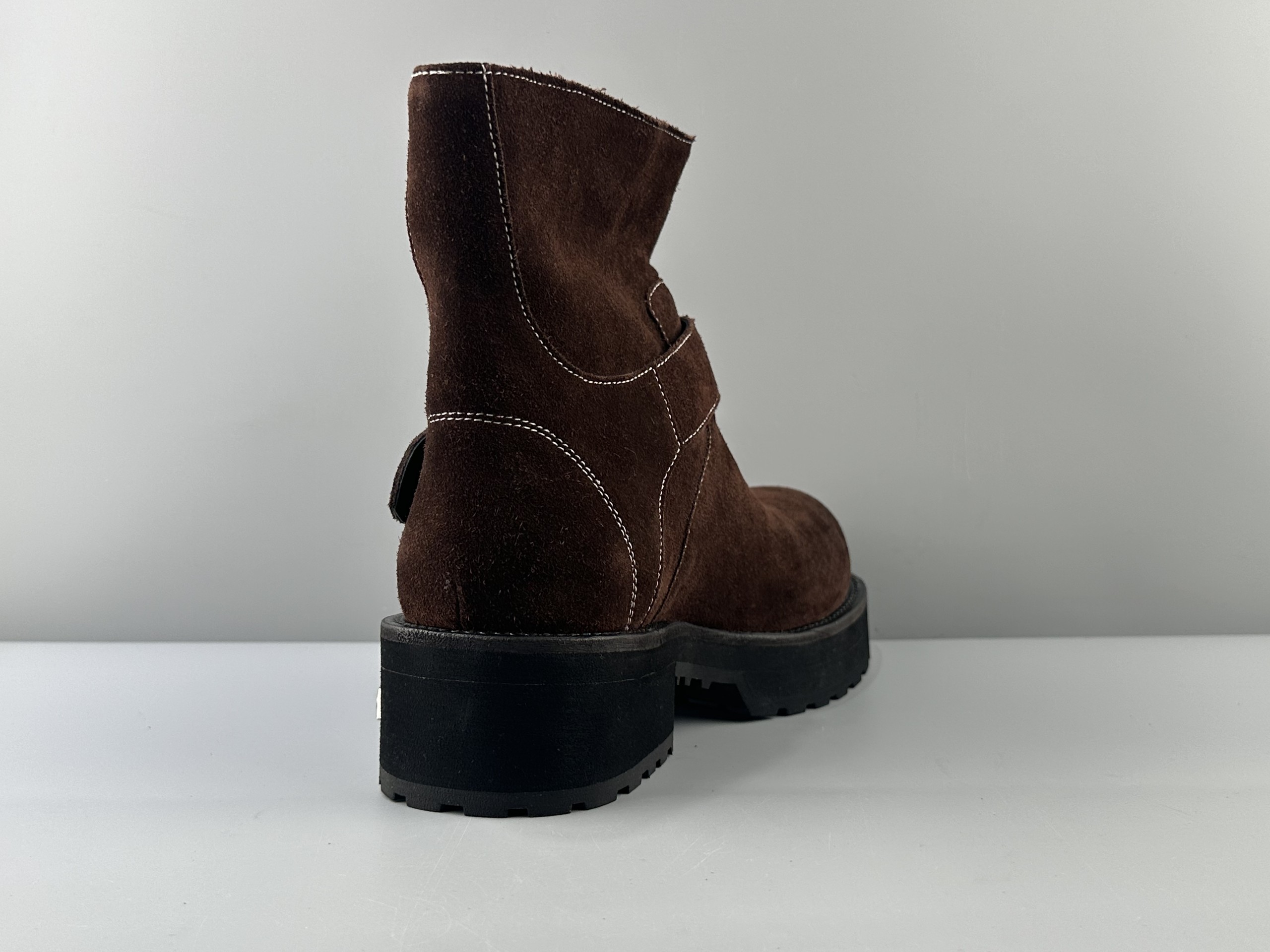 Balenciaga Venom cow suede round toe buckle high boots venom boots Size: 39 40 41 42 43 44 45 - Image 4