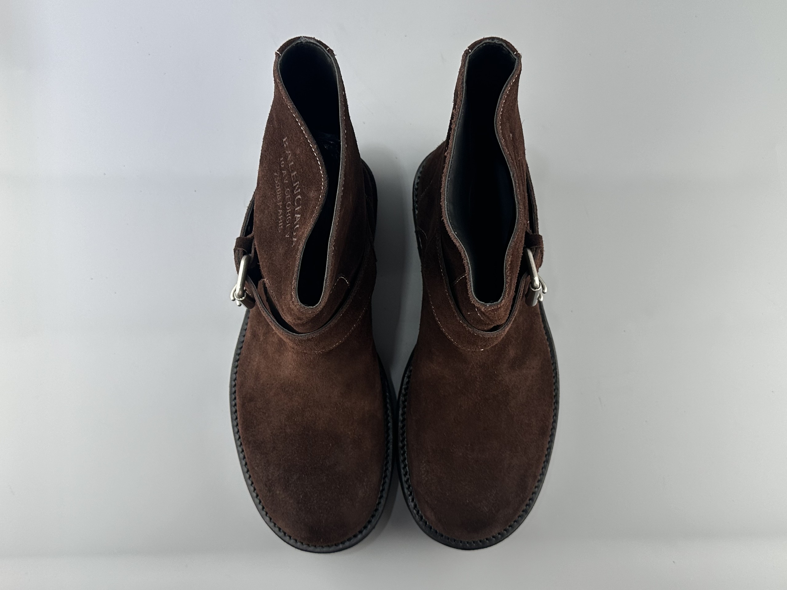 Balenciaga Venom cow suede round toe buckle high boots venom boots Size: 39 40 41 42 43 44 45 - Image 8