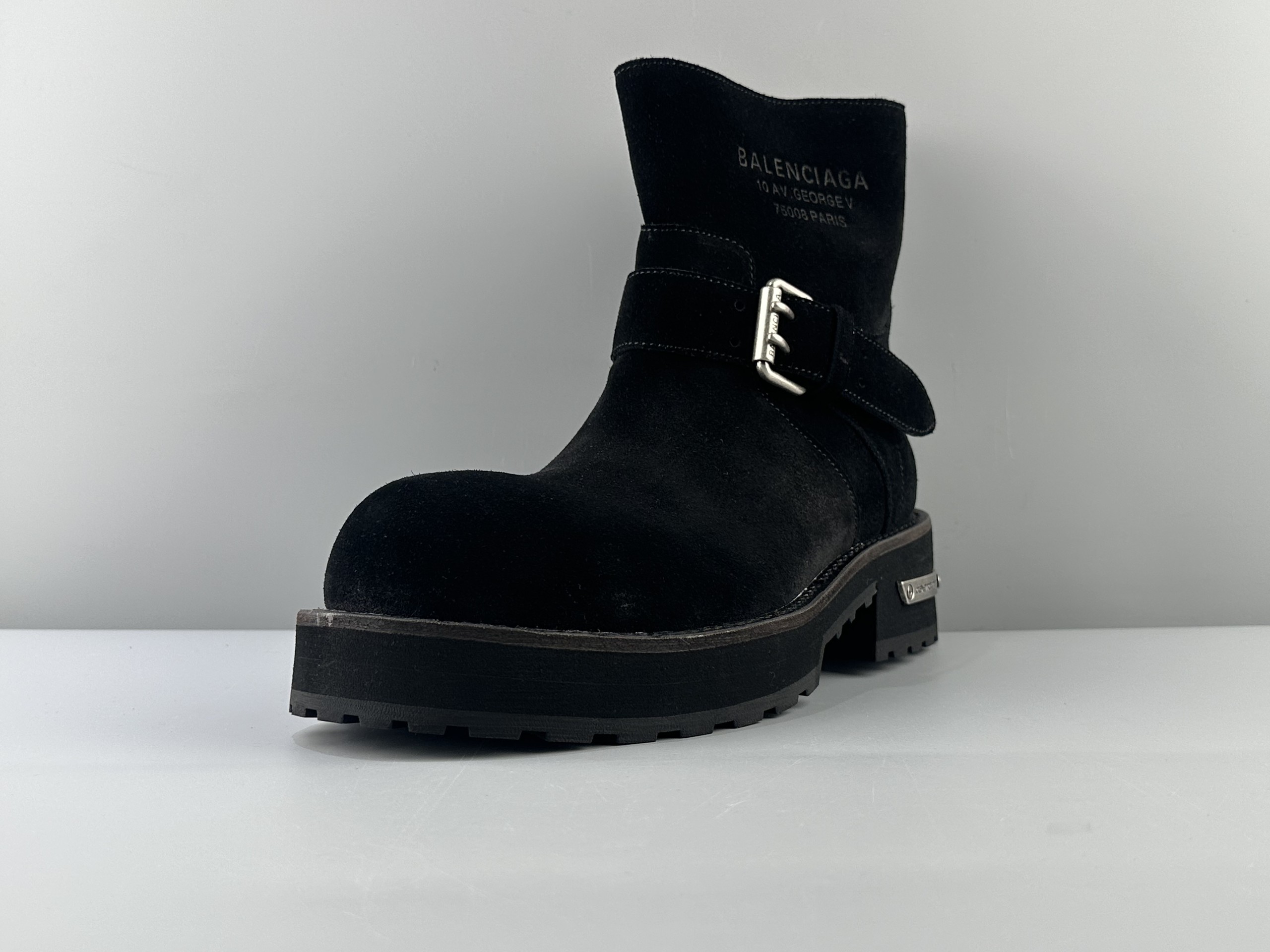 Balenciaga Venom imported cow suede round head buckle high boots venom boots Size: 39 40 41 42 43 44 45 - Image 2