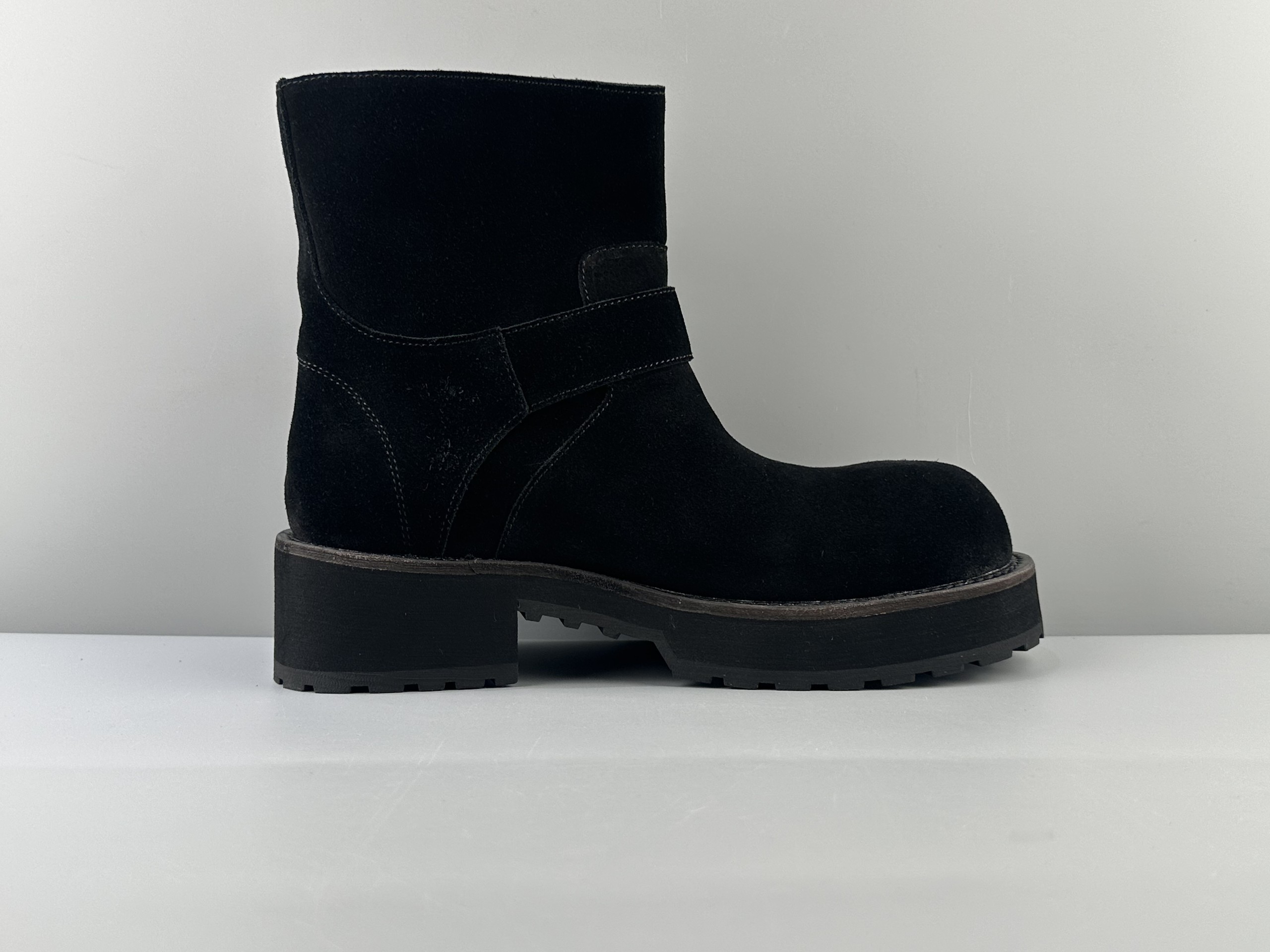 Balenciaga Venom imported cow suede round head buckle high boots venom boots Size: 39 40 41 42 43 44 45 - Image 3