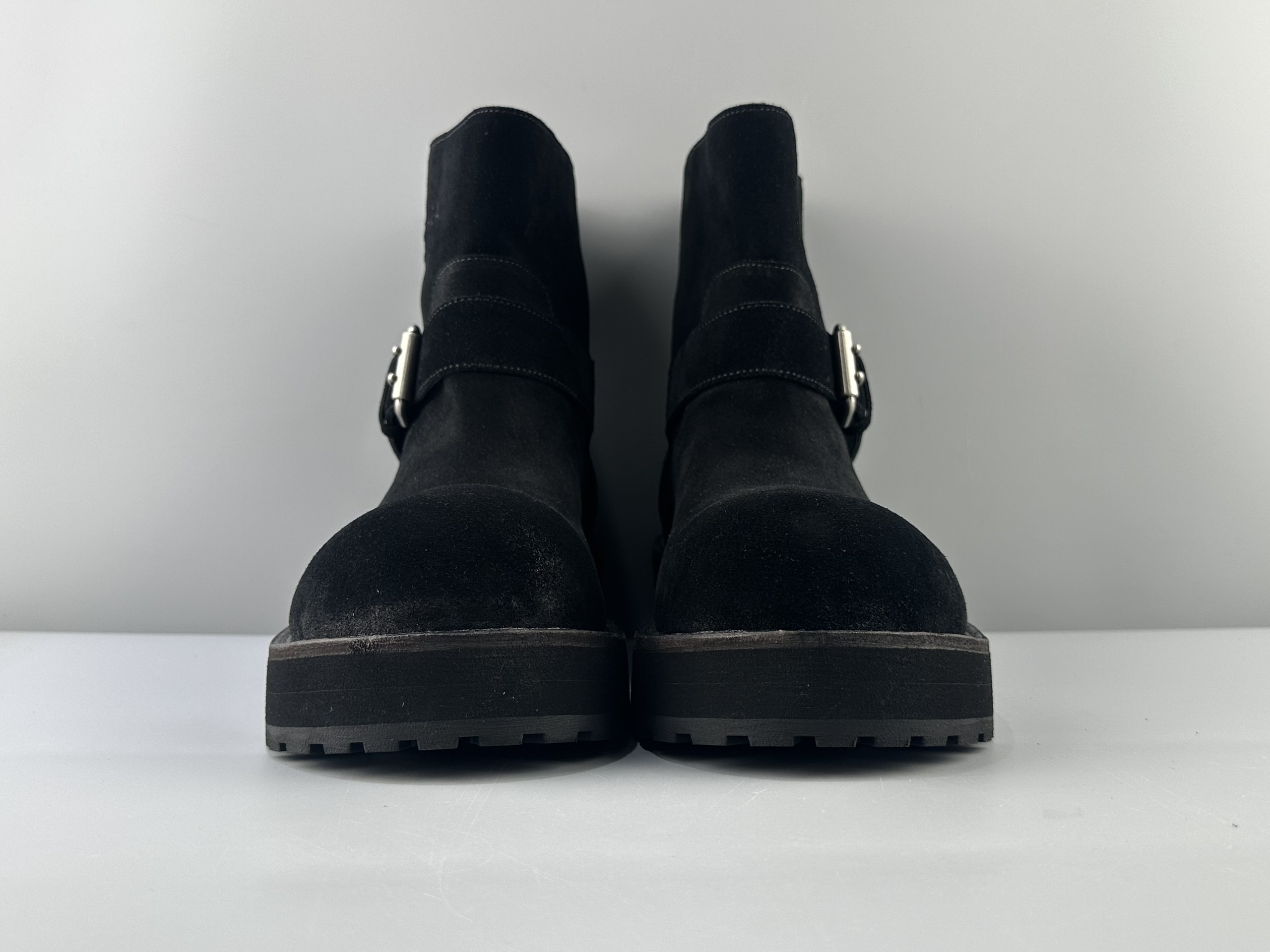 Balenciaga Venom imported cow suede round head buckle high boots venom boots Size: 39 40 41 42 43 44 45 - Image 7