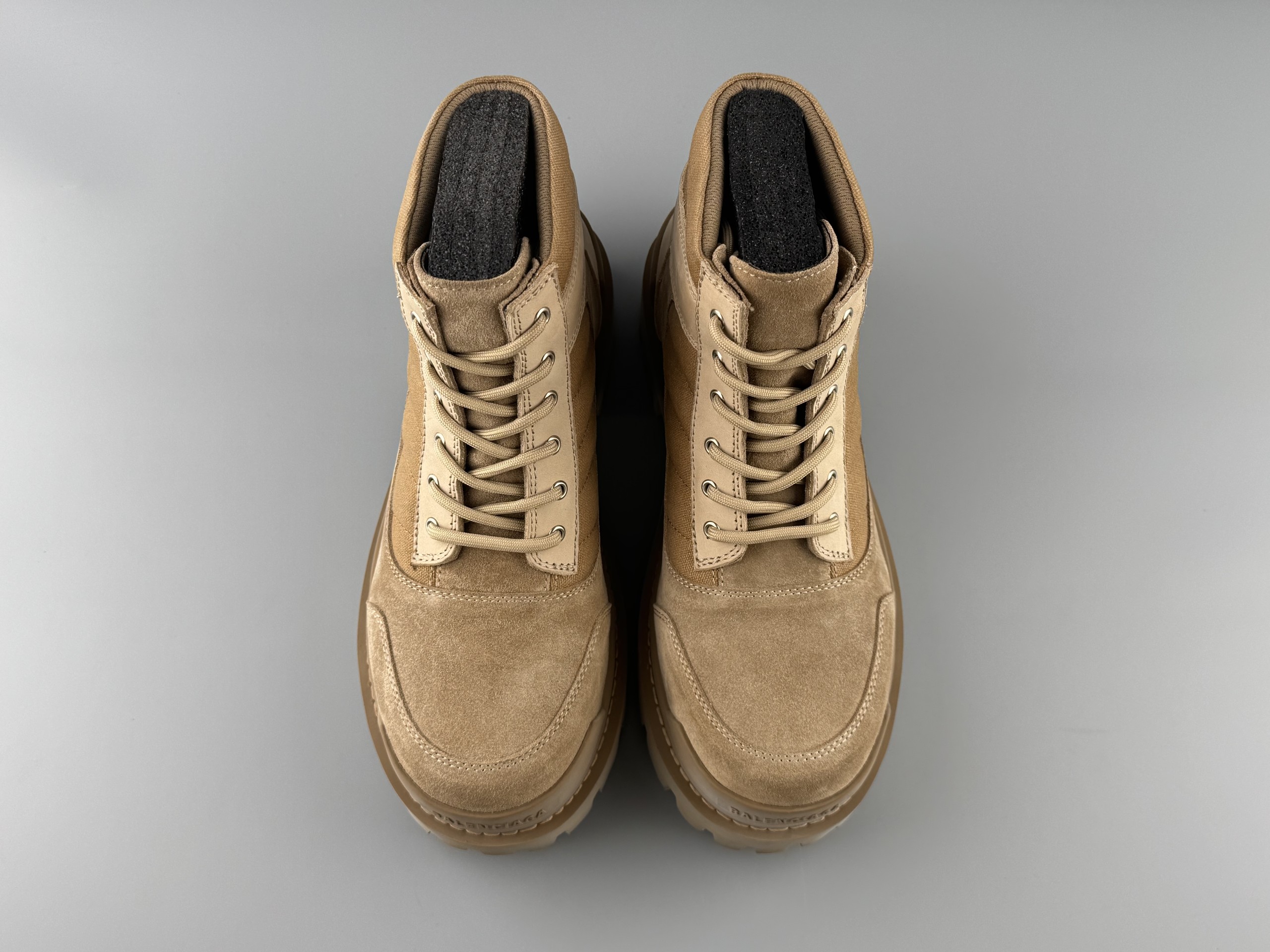 Balenciaga Balenciaga Combat Strike Round Toe Lace-Up Short Martin Boots Men's Size: 39/46 Large Size Customization Non-returnable - Image 8