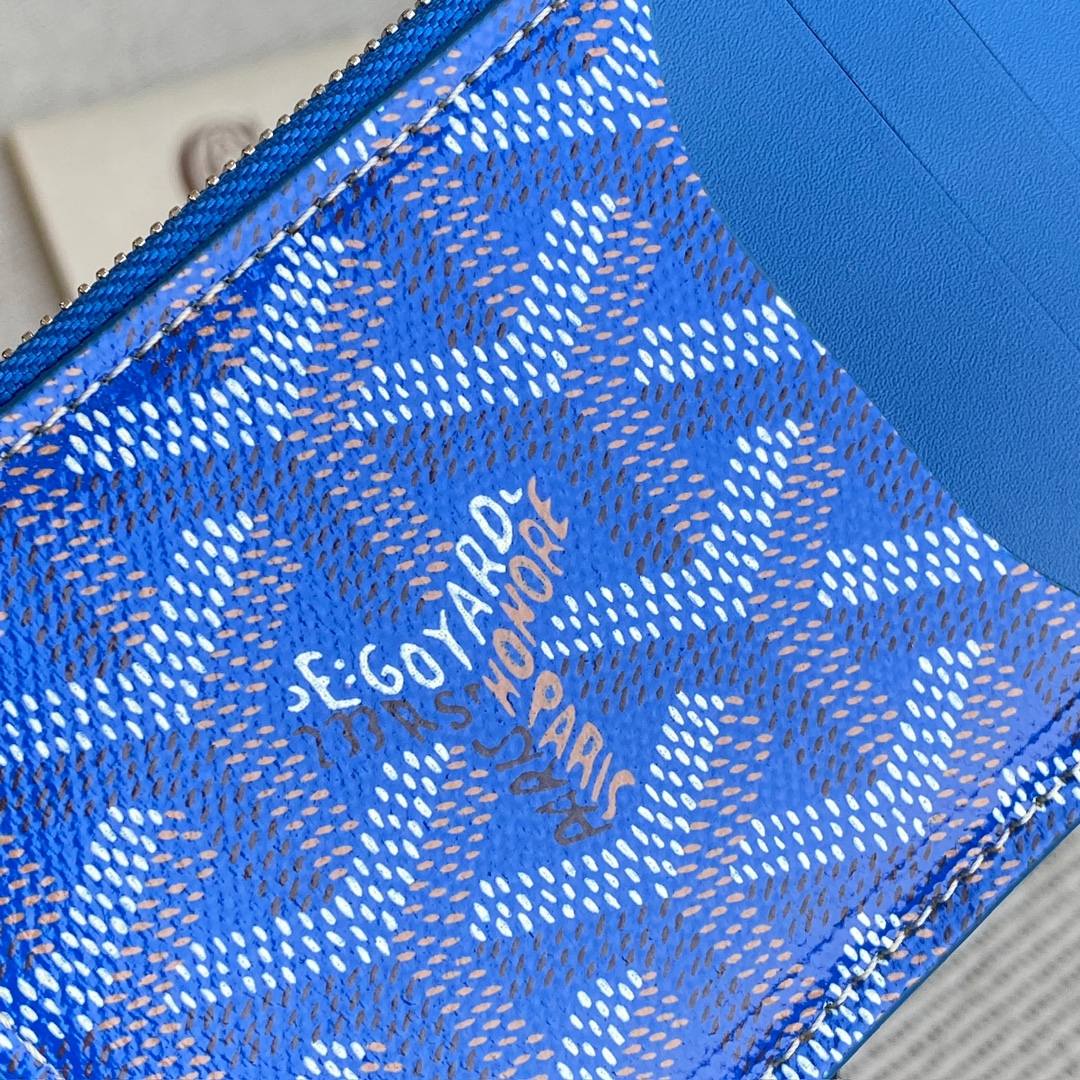 Goyard Goya counter latest version upgraded version new color 🤩 Bourbon flat zipper card holder wallet Three card slots and one zipper pocket can safely store change~ Size: 12.5cm x 1cm x 8.4cm~ Style No - Image 5