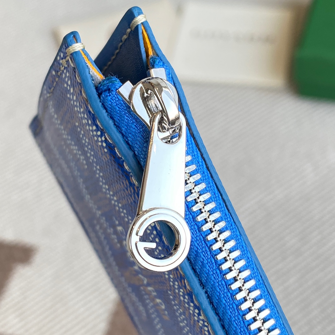 Goyard Goya counter latest version upgraded version new color 🤩 Bourbon flat zipper card holder wallet Three card slots and one zipper pocket can safely store change~ Size: 12.5cm x 1cm x 8.4cm~ Style No - Image 6