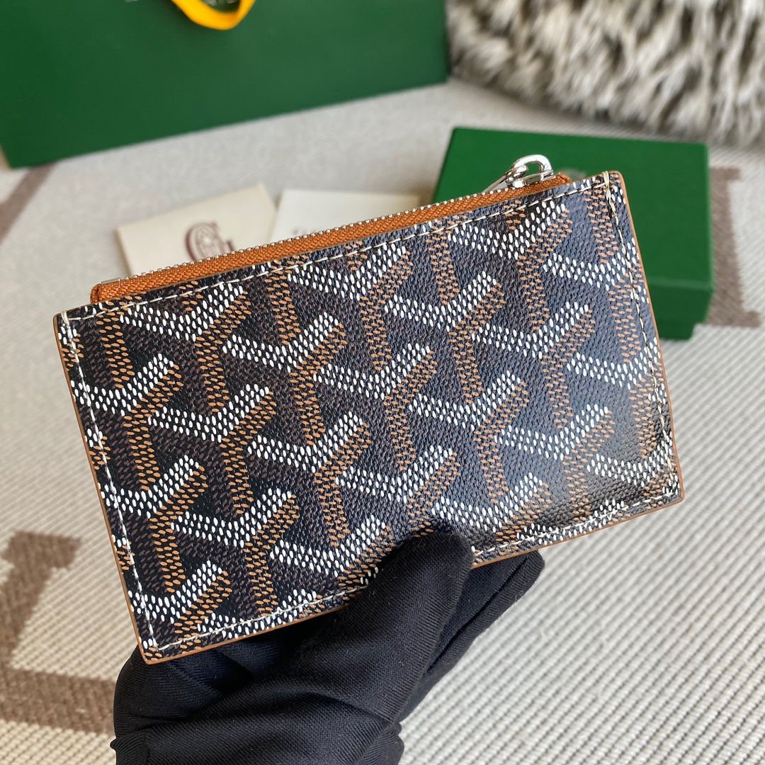 Goyard Goya counter latest version upgraded version new color 🤩 Bourbon flat zipper card holder wallet Three card slots and one zipper pocket can safely store change~ Size: 12.5cm x 1cm x 8.4cm~ Style No - Image 2