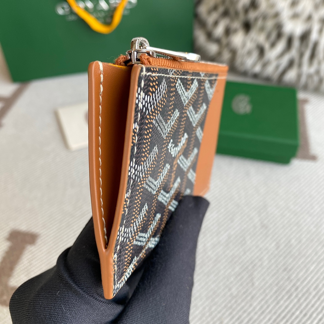 Goyard Goya counter latest version upgraded version new color 🤩 Bourbon flat zipper card holder wallet Three card slots and one zipper pocket can safely store change~ Size: 12.5cm x 1cm x 8.4cm~ Style No - Image 3