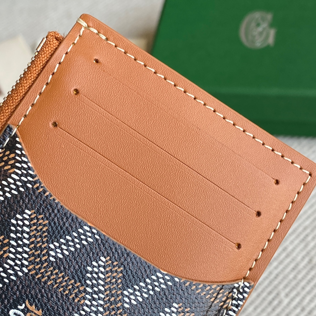Goyard Goya counter latest version upgraded version new color 🤩 Bourbon flat zipper card holder wallet Three card slots and one zipper pocket can safely store change~ Size: 12.5cm x 1cm x 8.4cm~ Style No - Image 4
